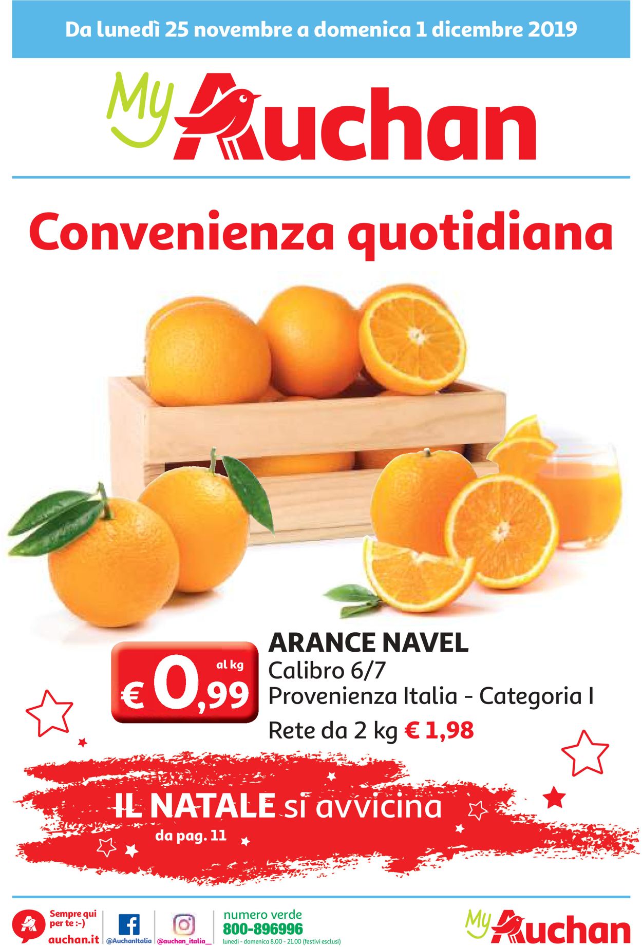Volantino Auchan - Offerte 25/11-01/12/2019