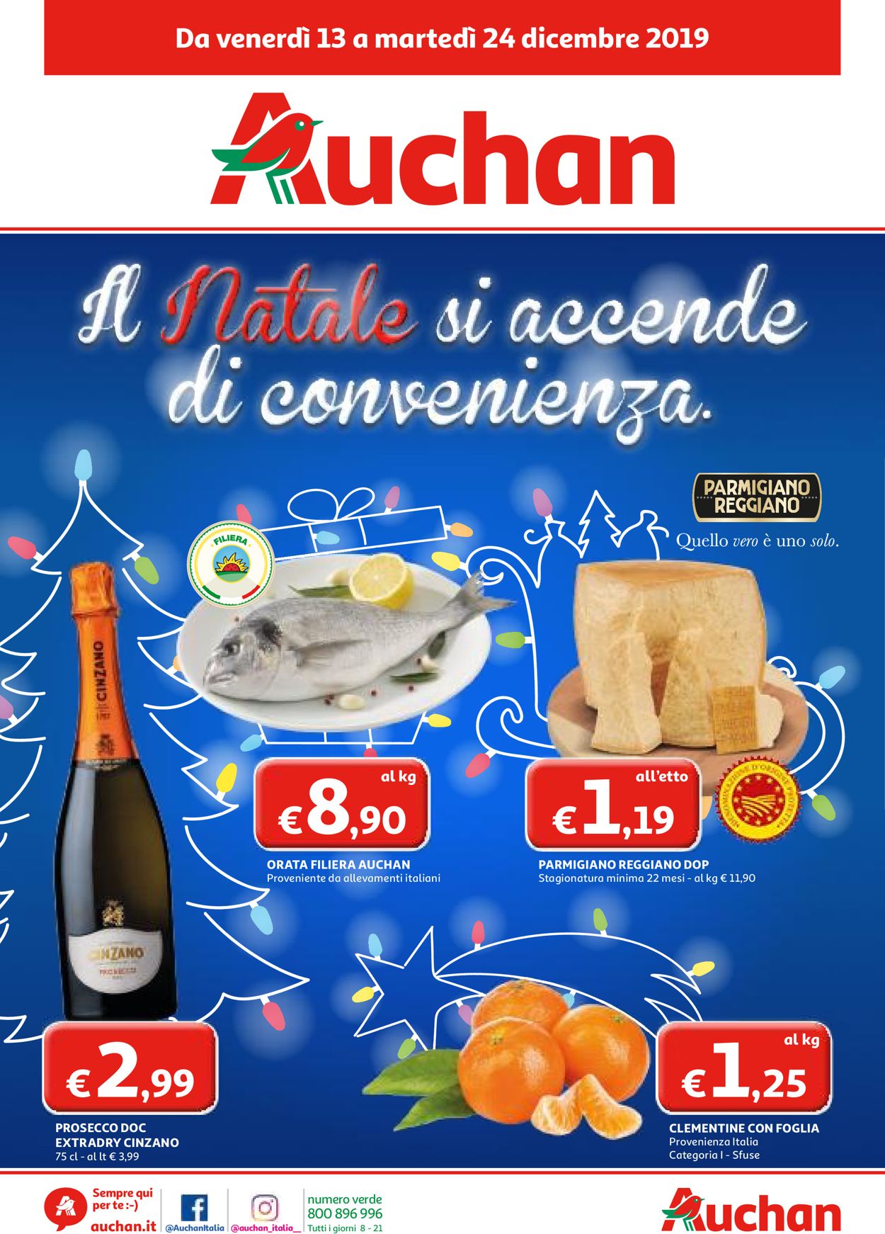 Volantino Il volantino natalizio di Auchan - Offerte 13/12-24/12/2019