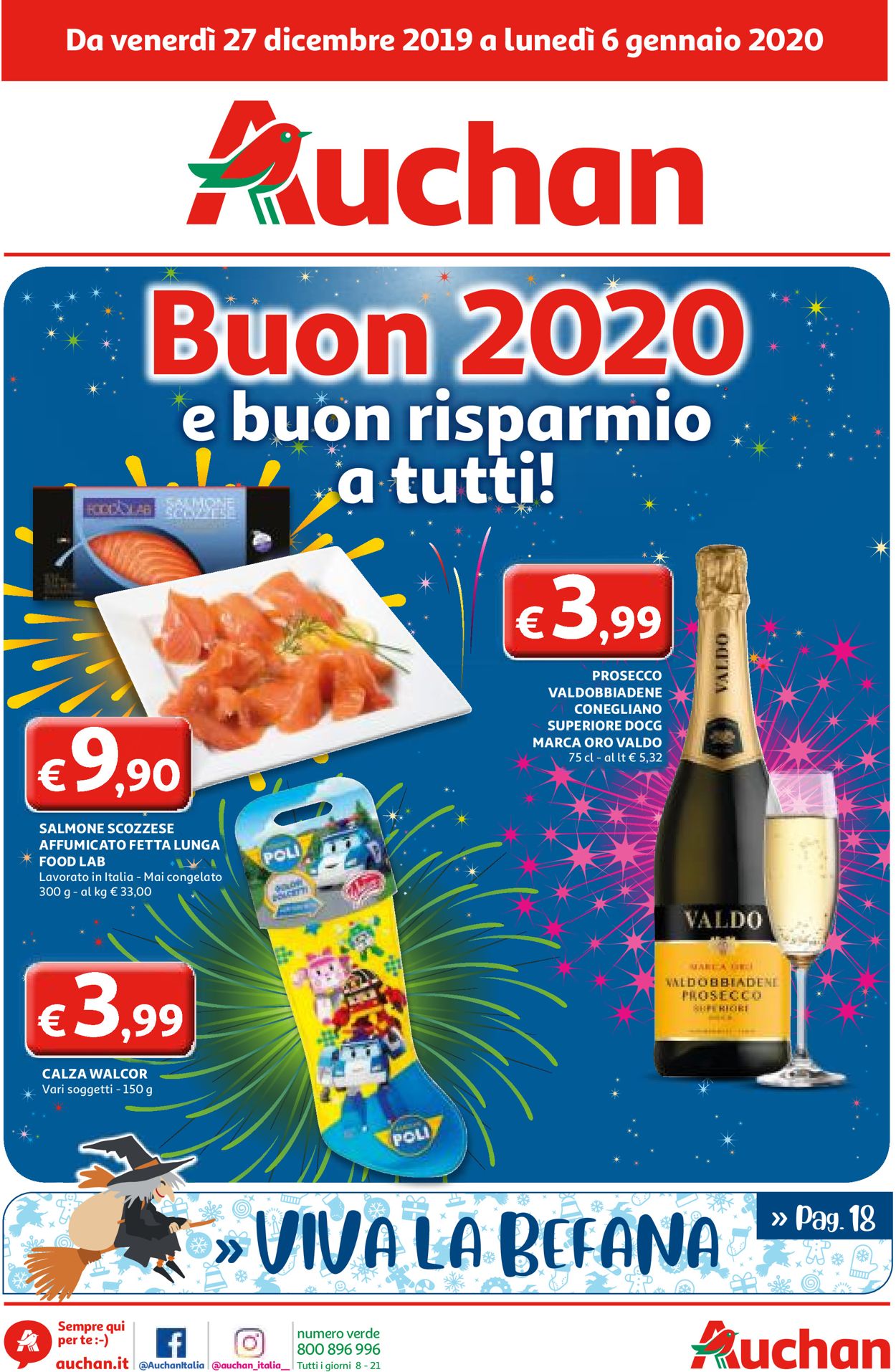 Volantino Volantino per Capodanno - Auchan - Offerte 27/12-06/01/2020