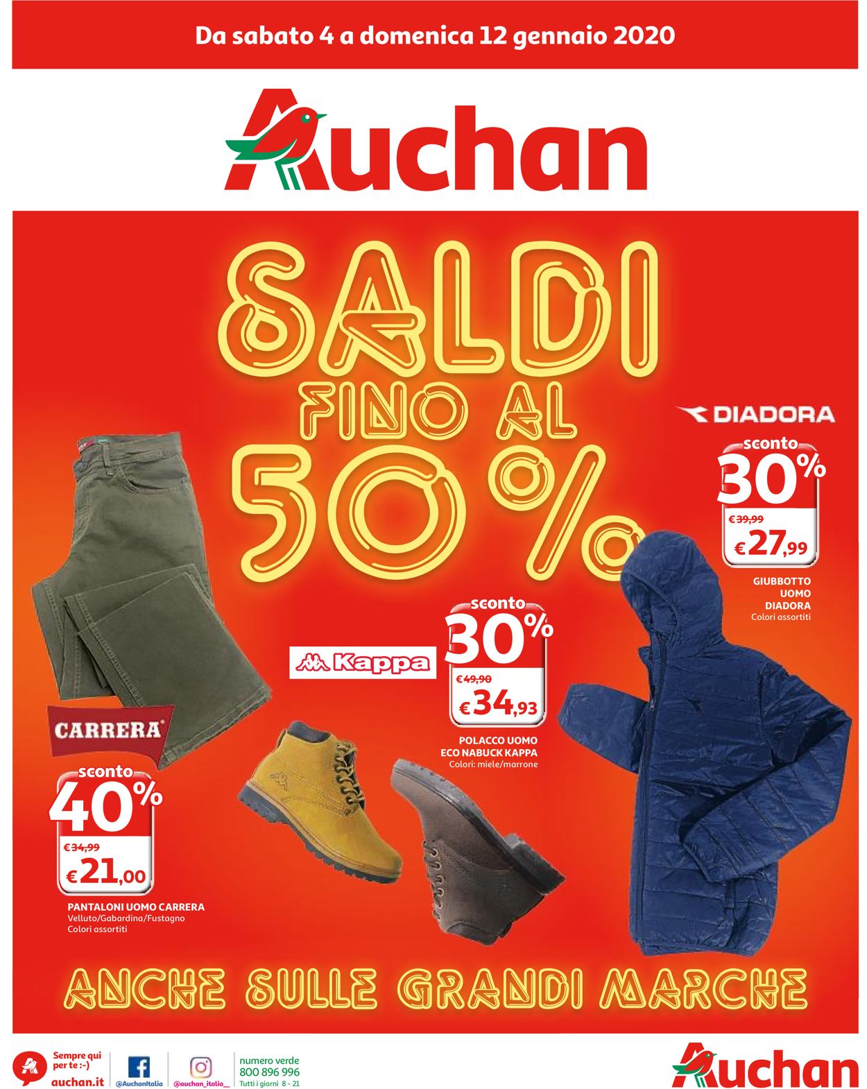 Volantino Auchan - Offerte 04/01-12/01/2020
