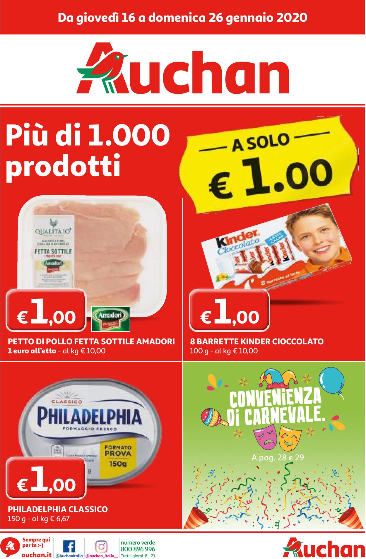 Volantino Auchan - Offerte 16/01-26/01/2020