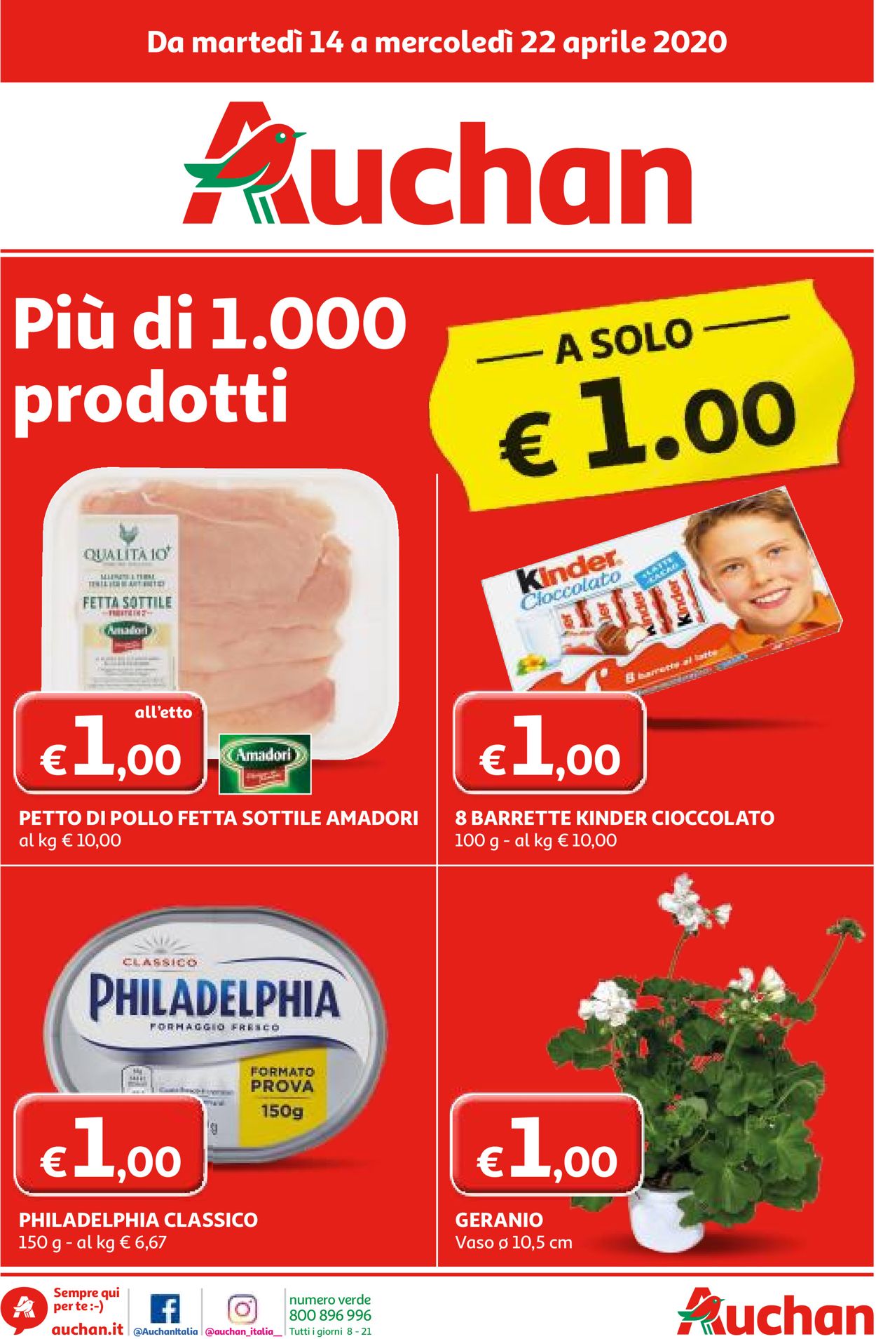 Volantino Auchan - Offerte 14/04-22/04/2020