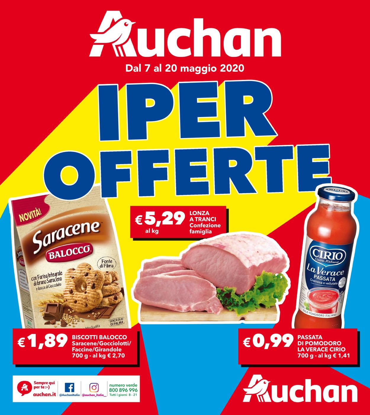 Volantino Auchan - Offerte 07/05-20/05/2020