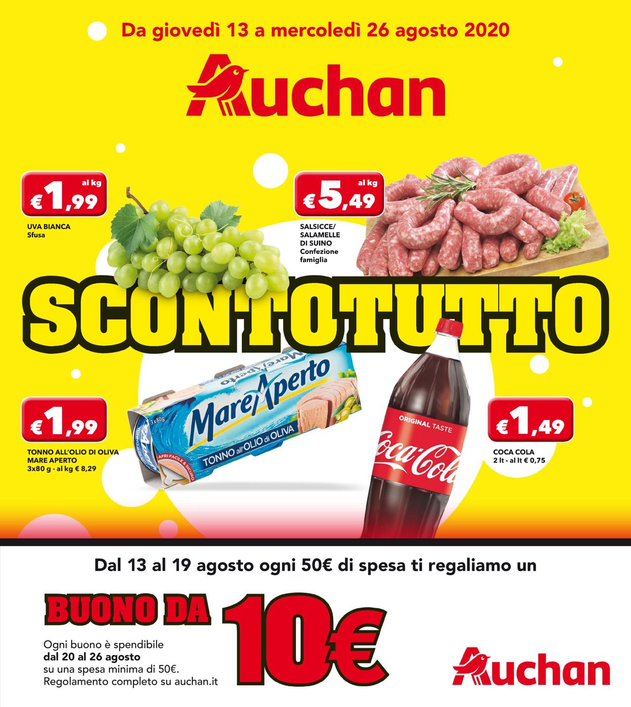 Volantino Auchan - Offerte 13/08-26/08/2020