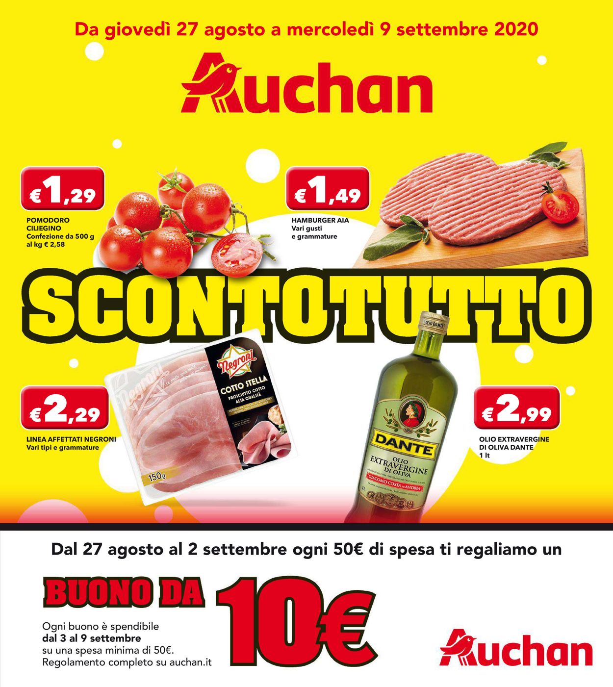 Volantino Auchan - Offerte 27/08-09/09/2020