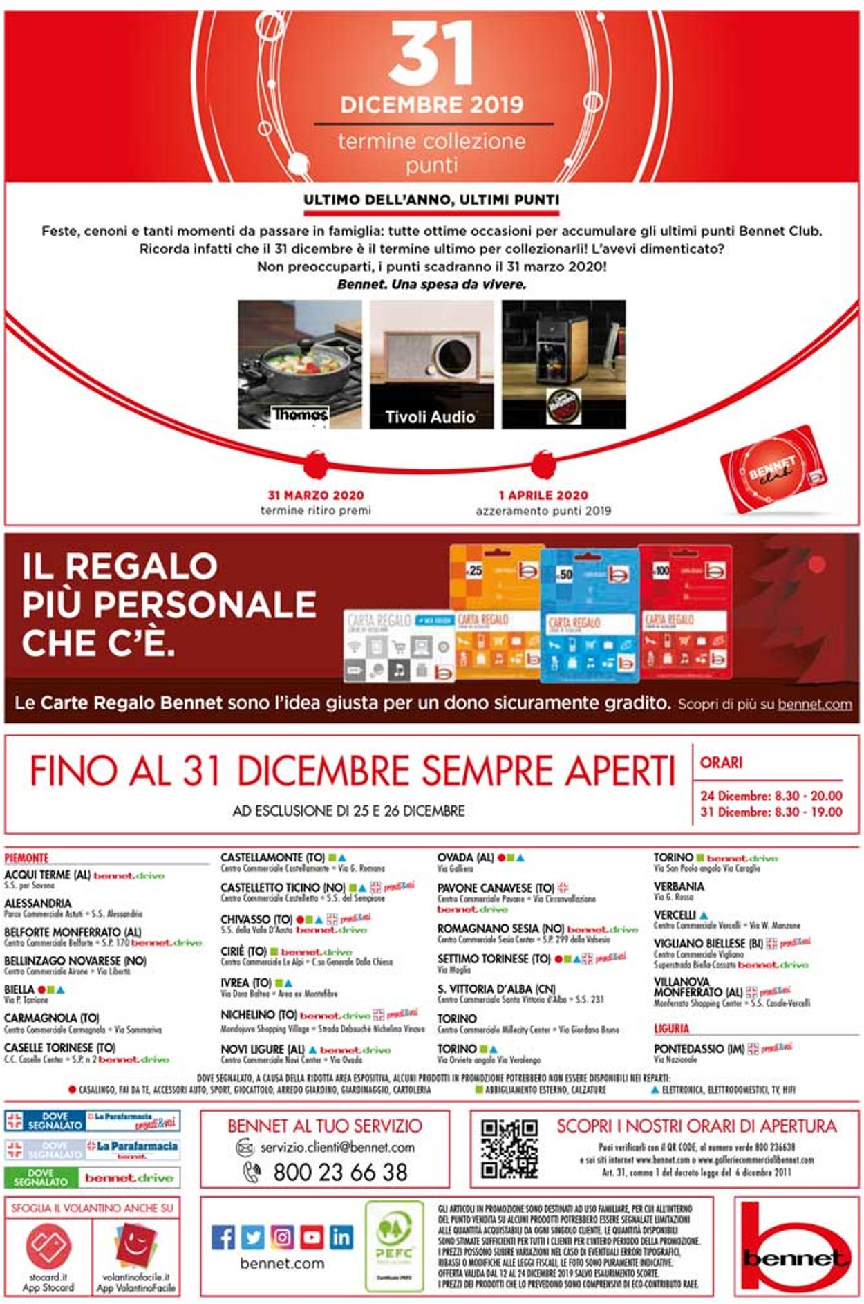 Volantino Il volantino natalizio di bennet - Offerte 12/12-24/12/2019 (Pagina 32)