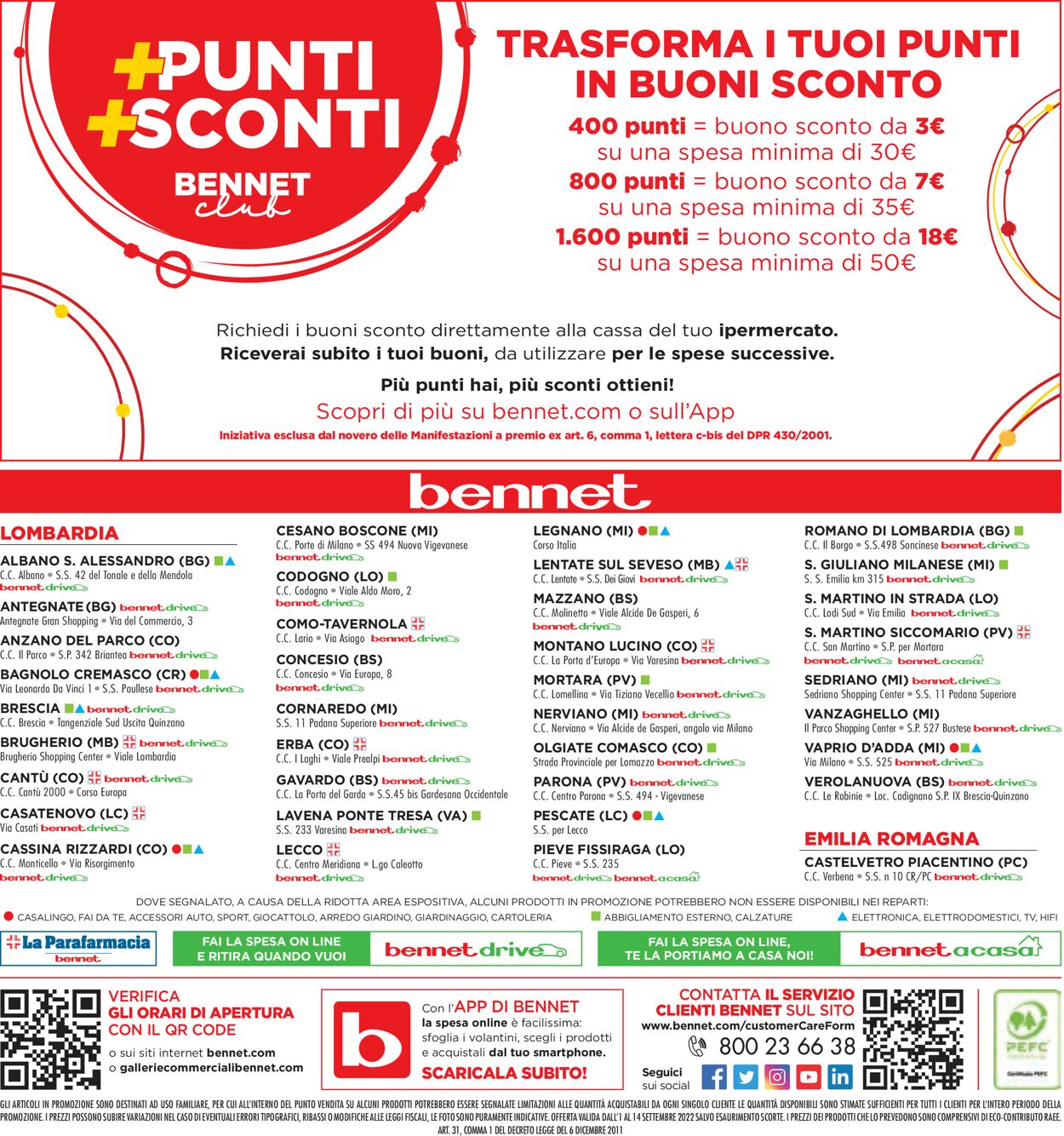 Volantino bennet - Offerte 01/09-14/09/2022 (Pagina 36)