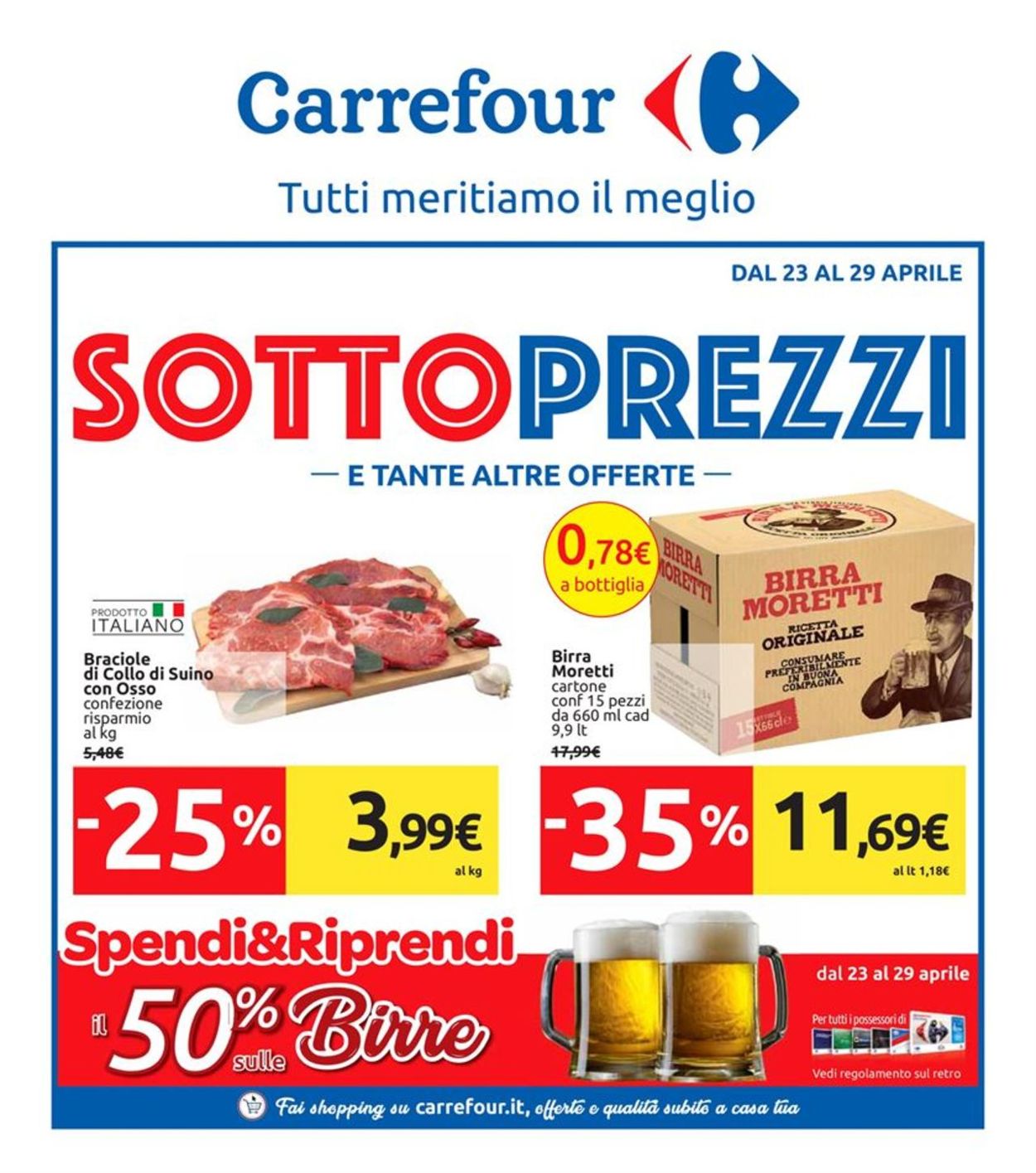 Volantino Carrefour - Offerte 23/04-29/04/2019