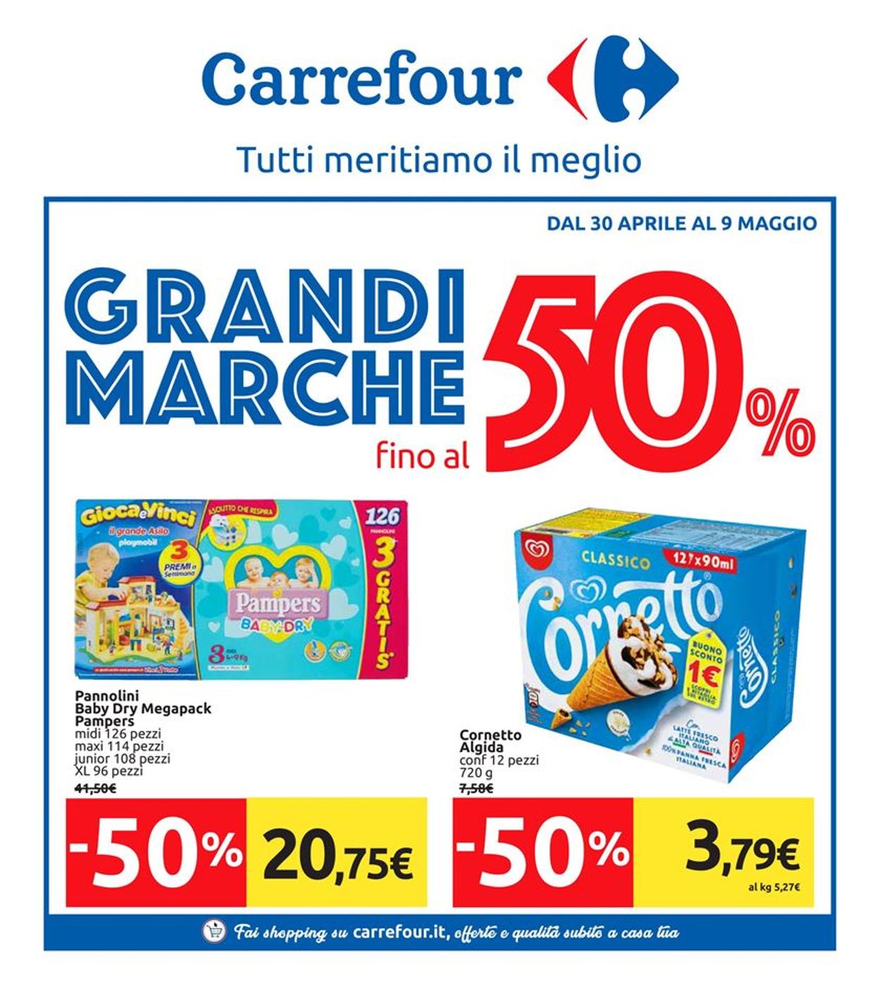 Volantino Carrefour - Offerte 30/04-09/05/2019