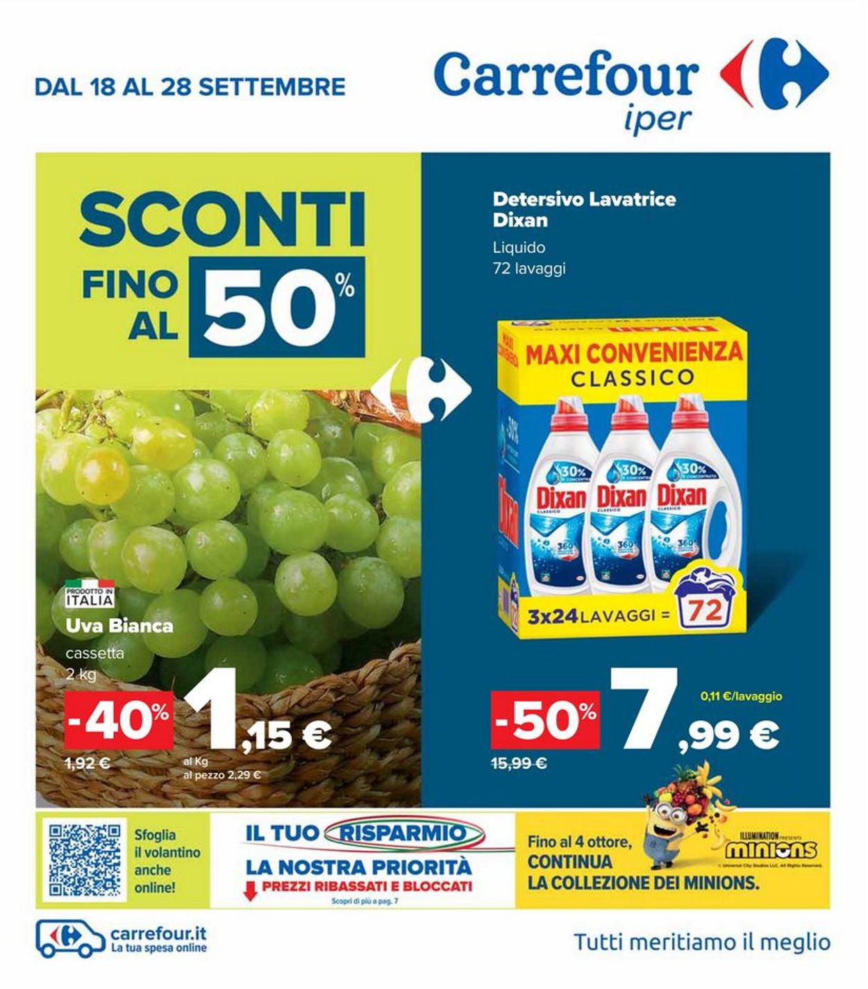 Volantino Carrefour - Offerte 18/09-28/09/2020