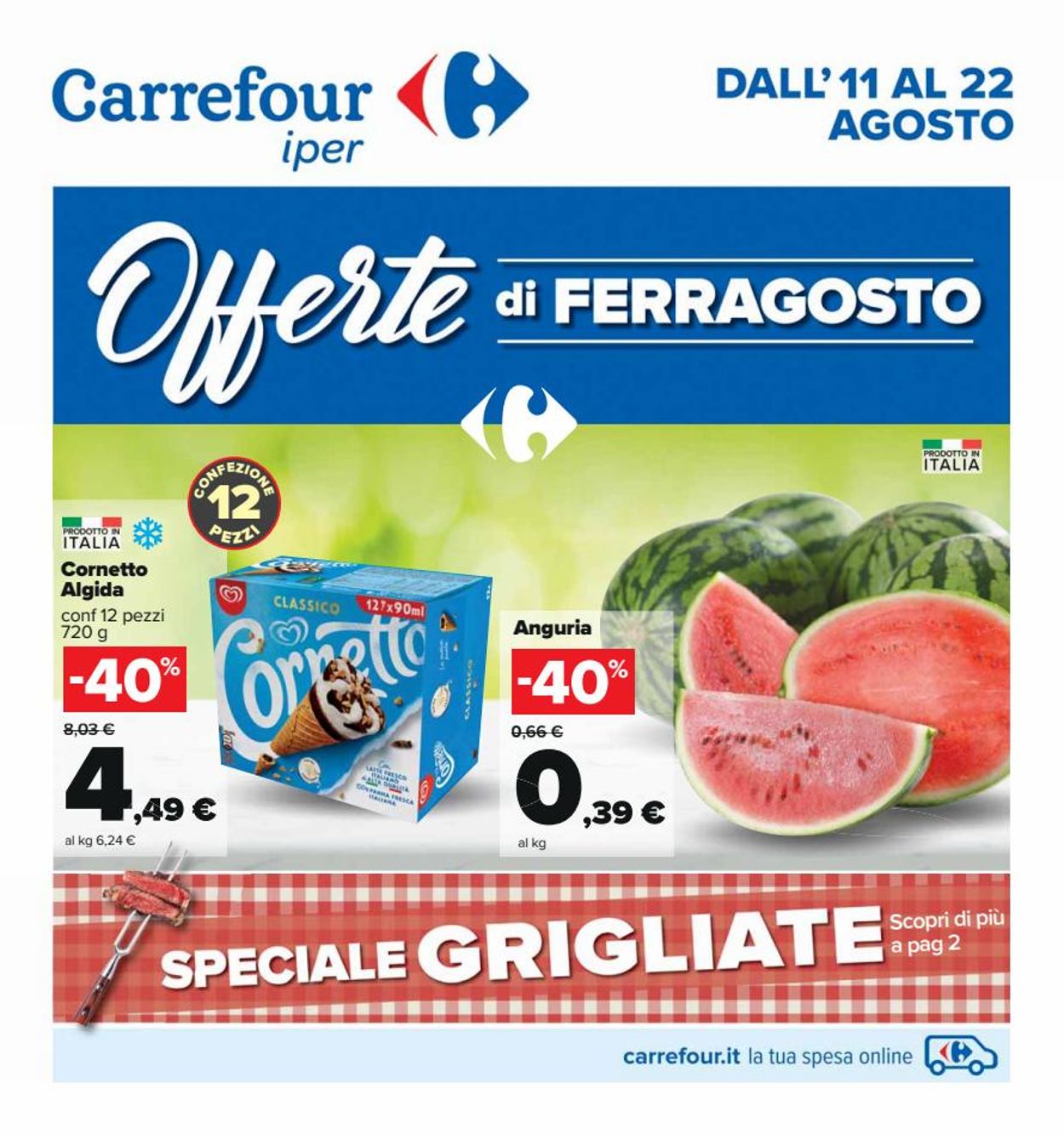 Volantino Carrefour - Offerte 11/08-22/08/2022