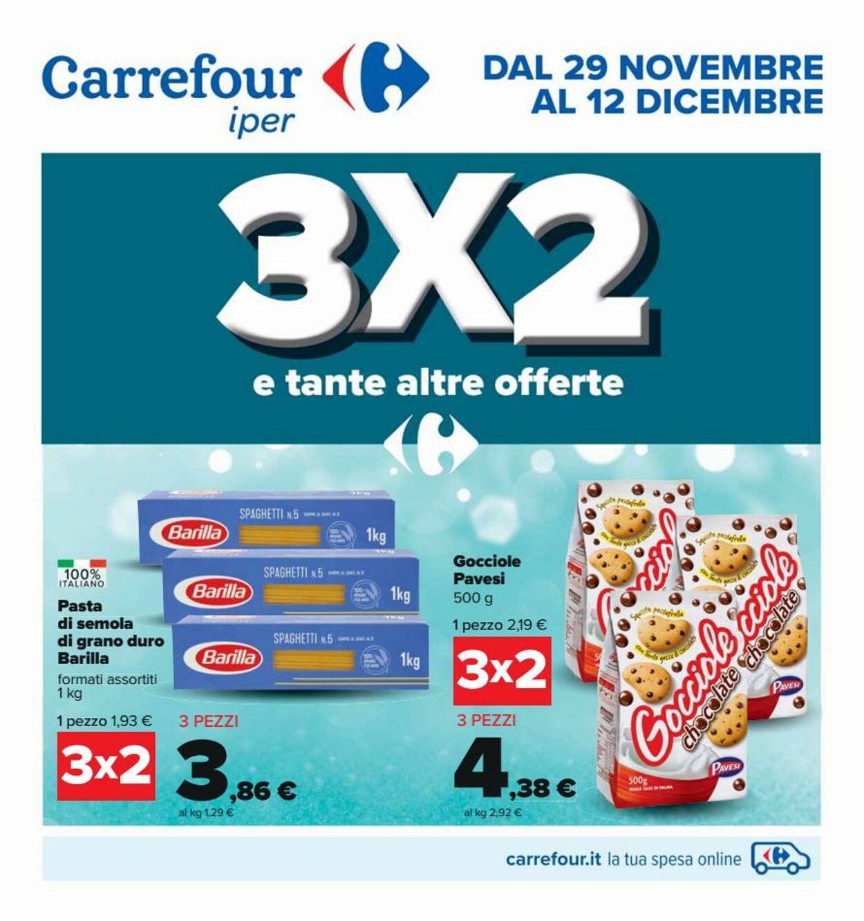 Volantino Carrefour - Offerte 29/11-12/12/2022