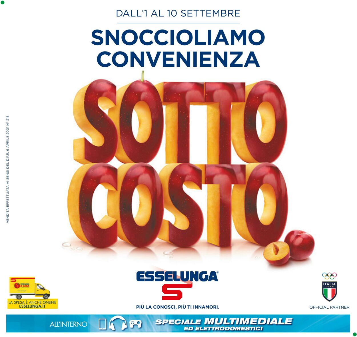 Volantino Esselunga - Offerte 01/09-10/09/2022