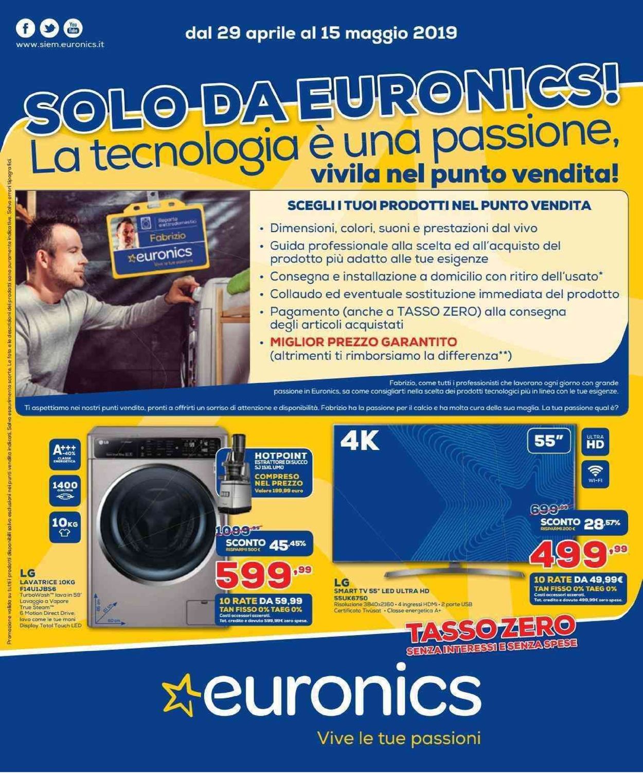 Volantino Euronics - Offerte 29/04-15/05/2019