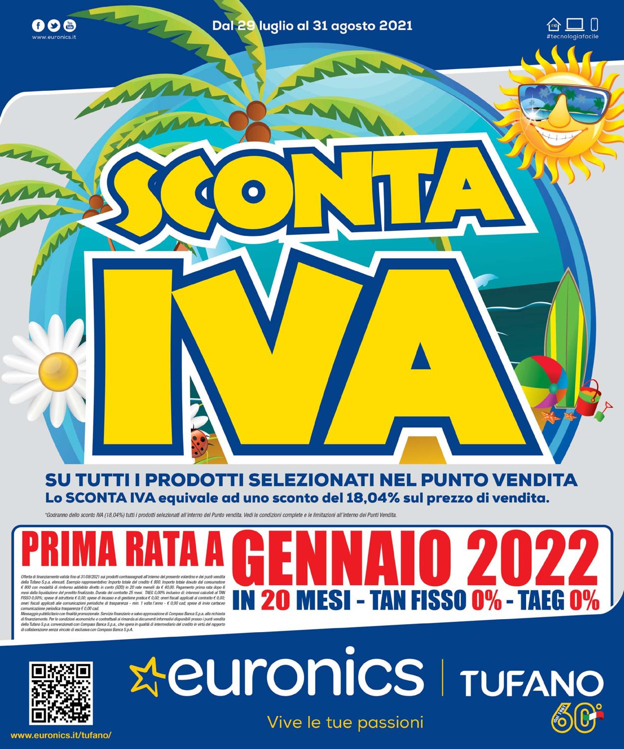 Volantino Euronics - Offerte 29/07-31/08/2021