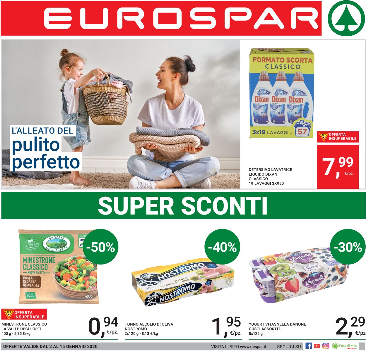 Volantino Eurospar - Offerte 02/01-15/01/2020