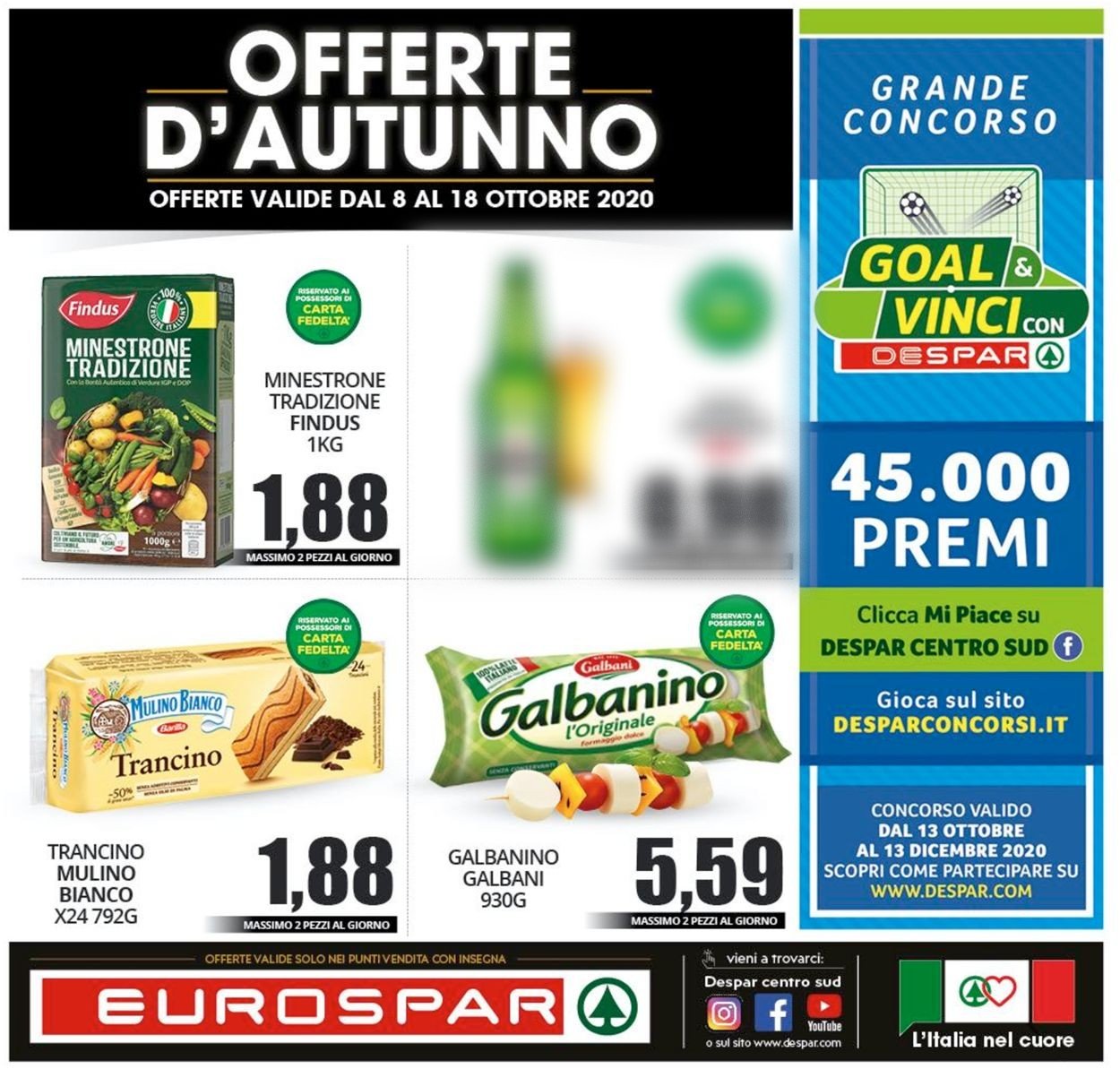 Volantino Eurospar - Offerte 08/10-18/10/2020