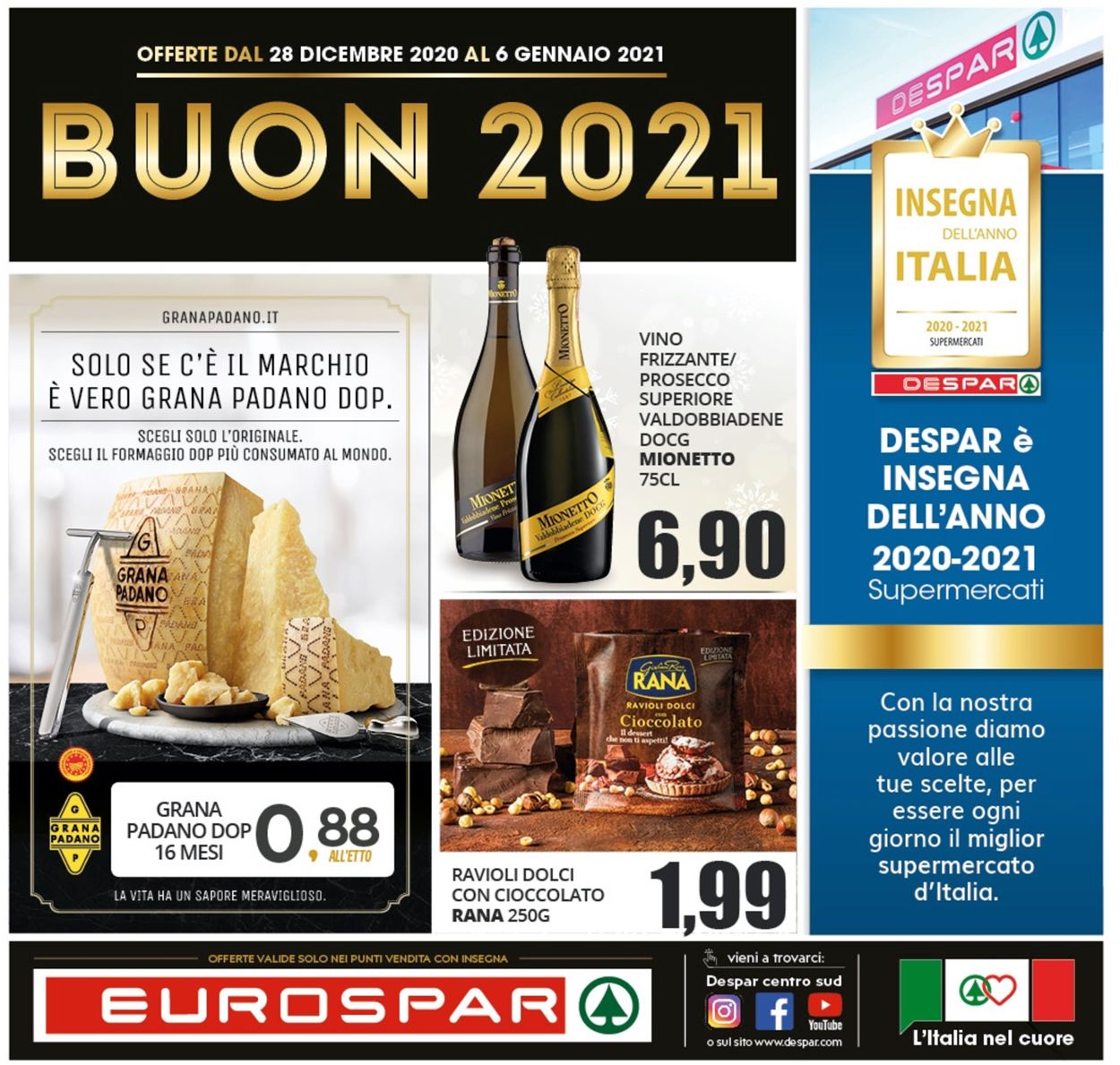 Volantino Eurospar -  Capodanno 2021 - Offerte 28/12-06/01/2021