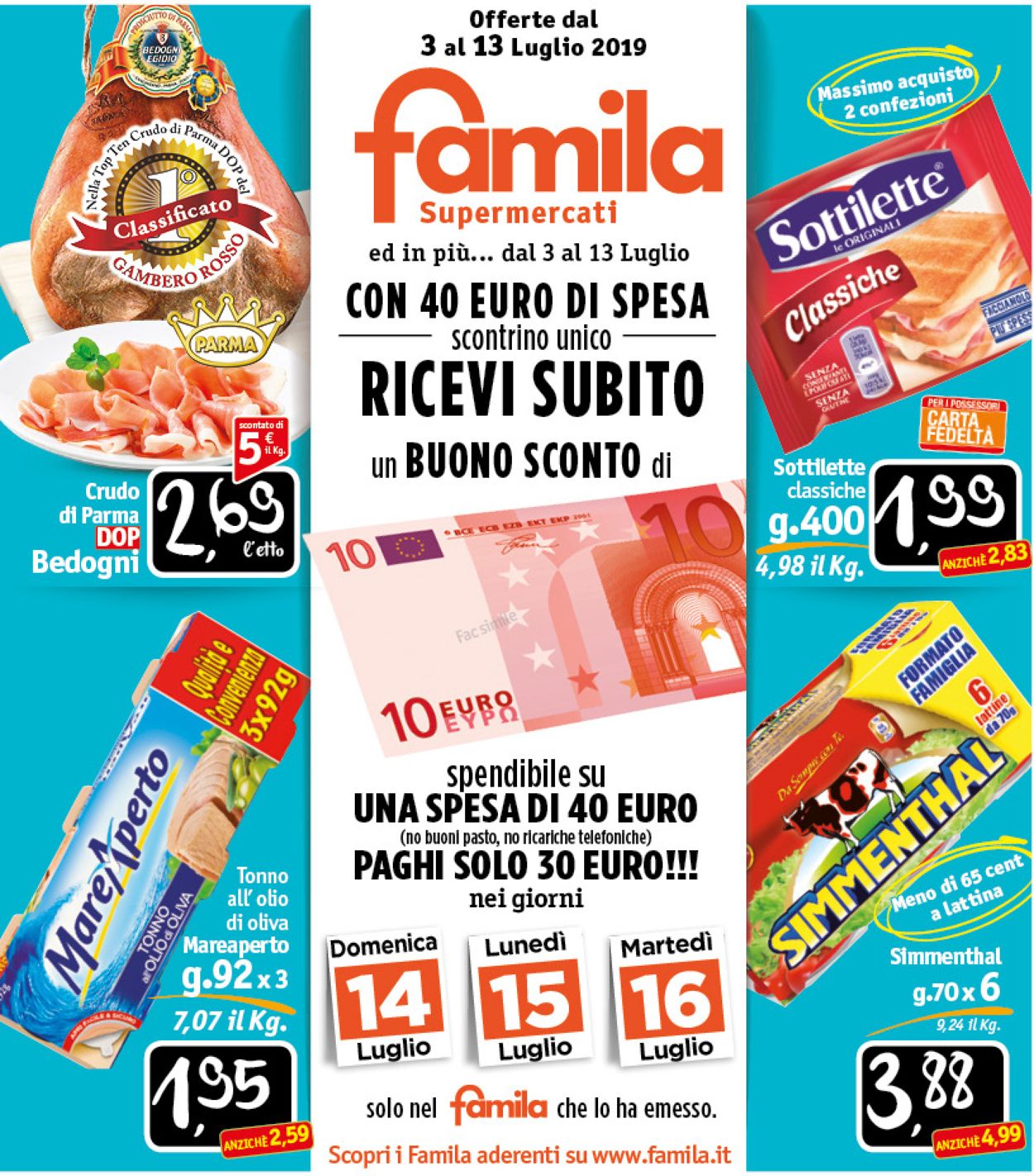 Volantino Famila - Offerte 03/07-13/07/2019