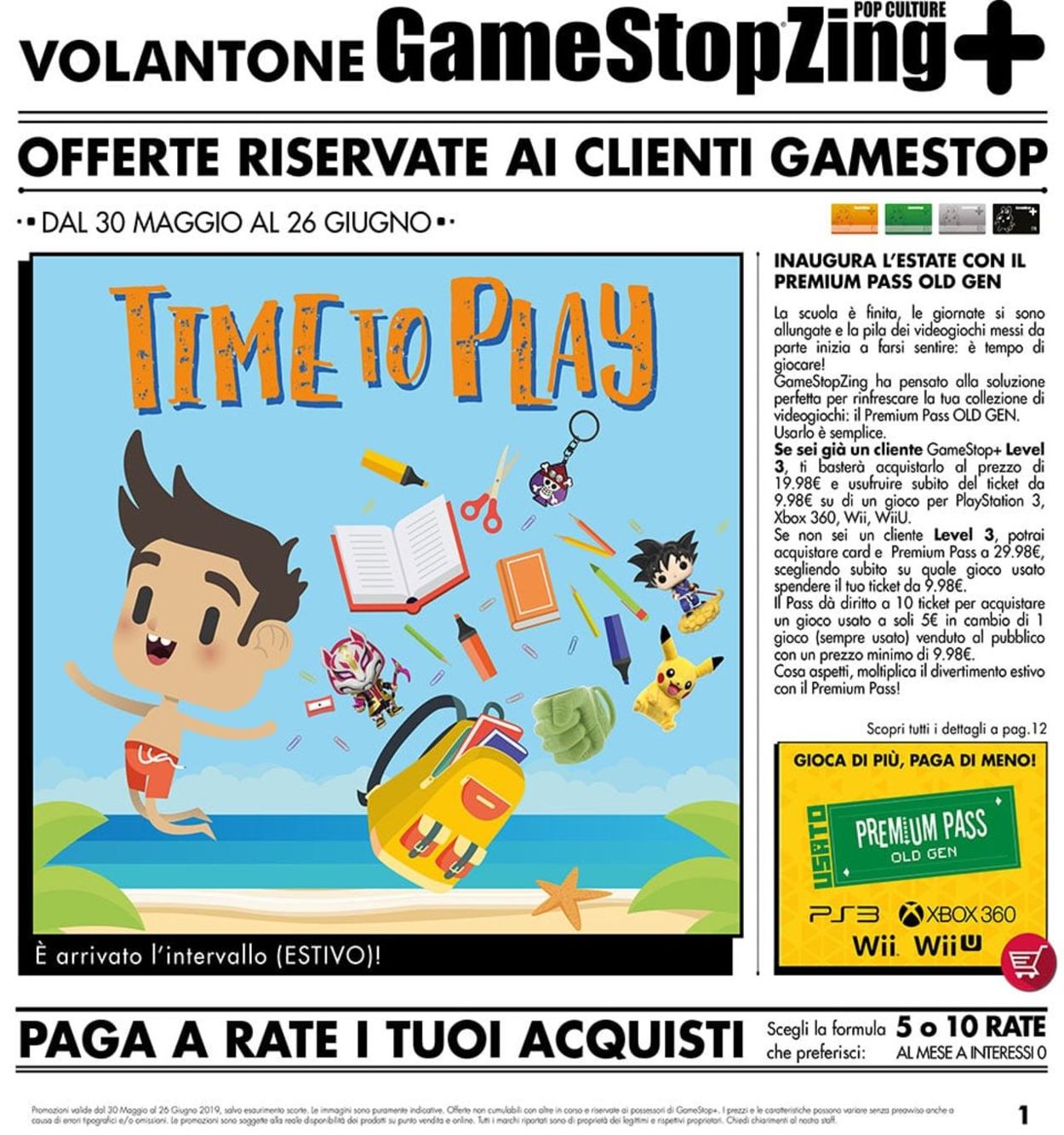 Volantino Gamestop - Offerte 30/05-26/06/2019