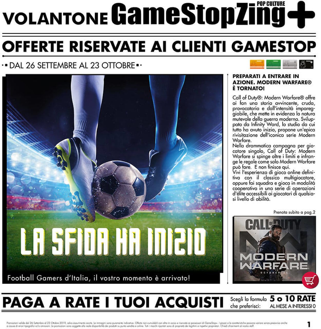 Volantino Gamestop - Offerte 26/09-23/10/2019