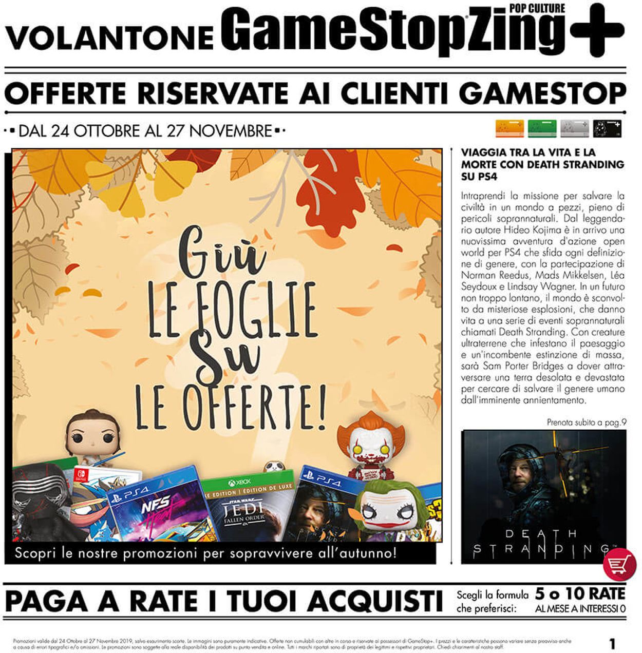 Volantino Gamestop - Offerte 24/10-27/11/2019