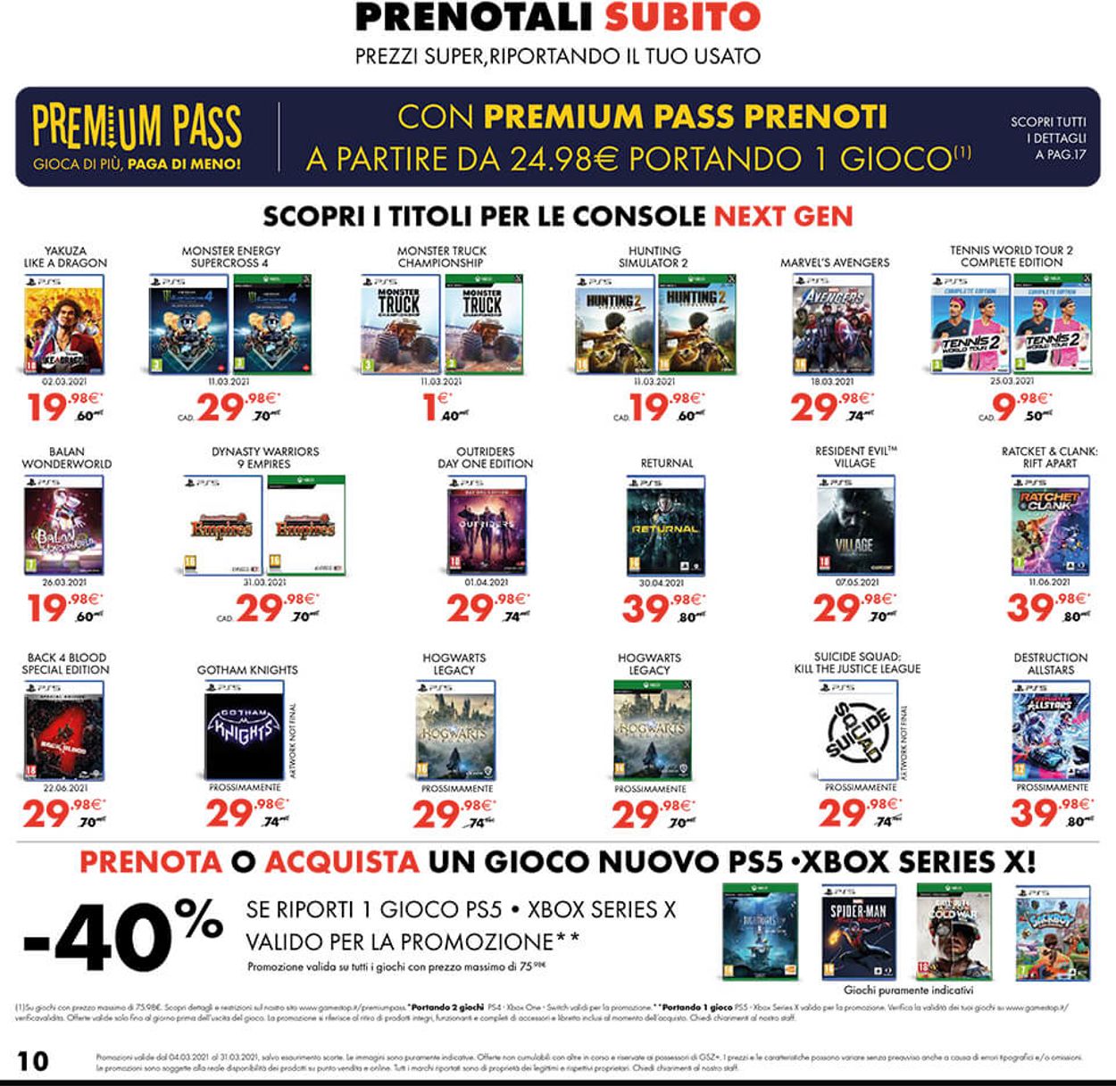 Volantino Gamestop - Offerte 04/03-31/03/2021 (Pagina 10)