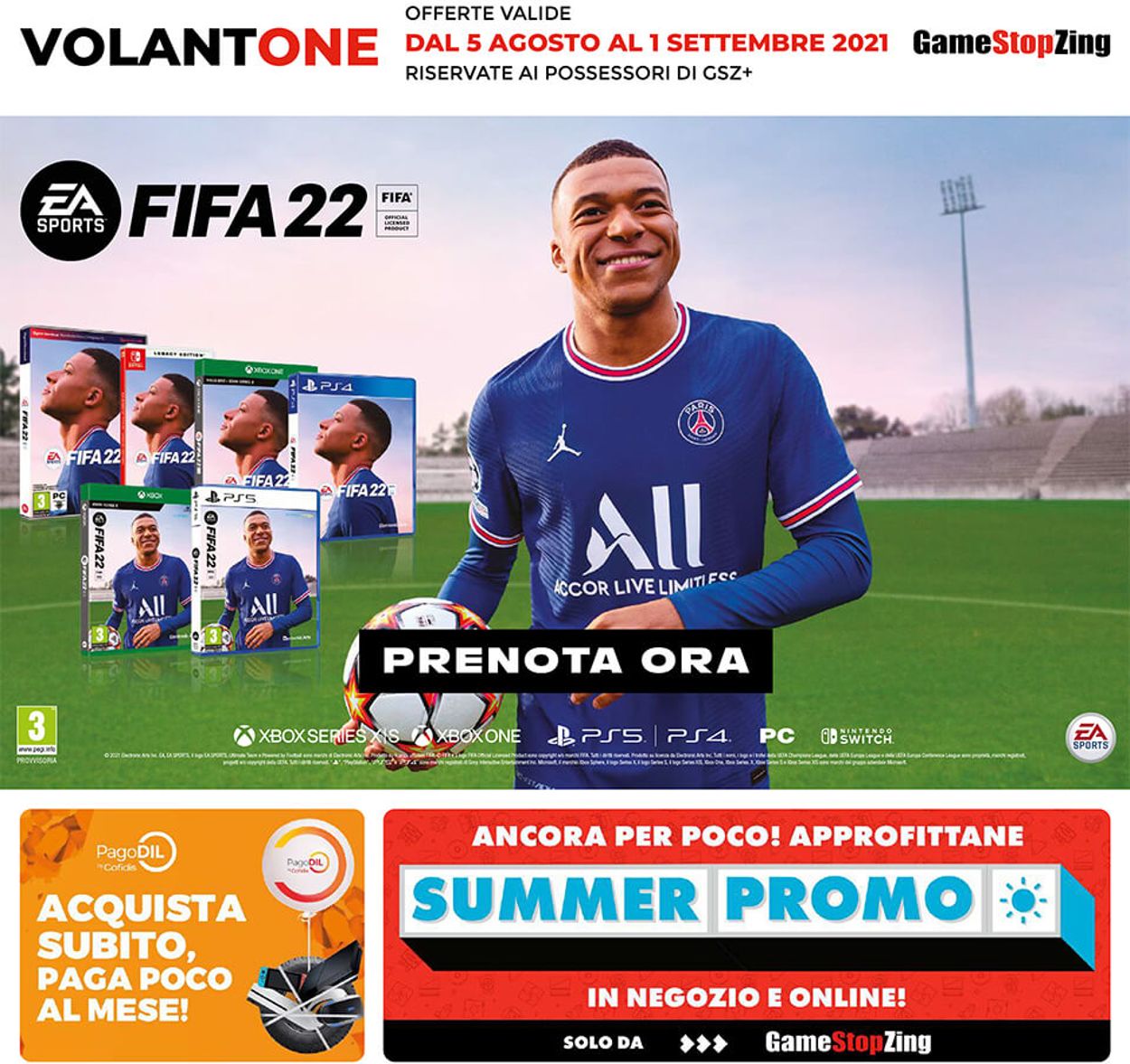 Volantino Gamestop - Offerte 05/08-01/09/2021