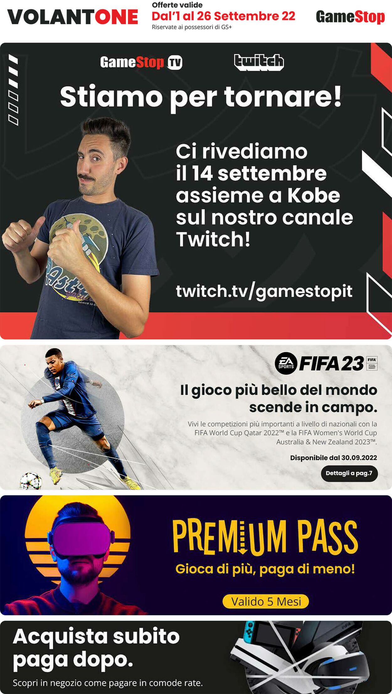 Volantino Gamestop - Offerte 01/09-26/09/2022