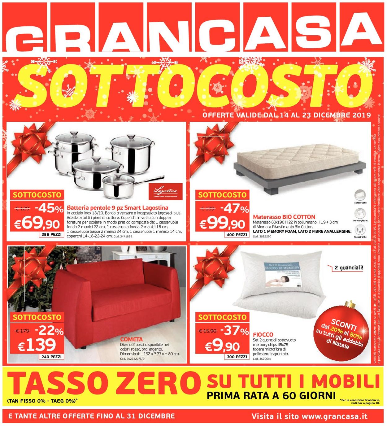 Volantino Il volantino natalizio di Grancasa - Offerte 14/12-31/12/2019