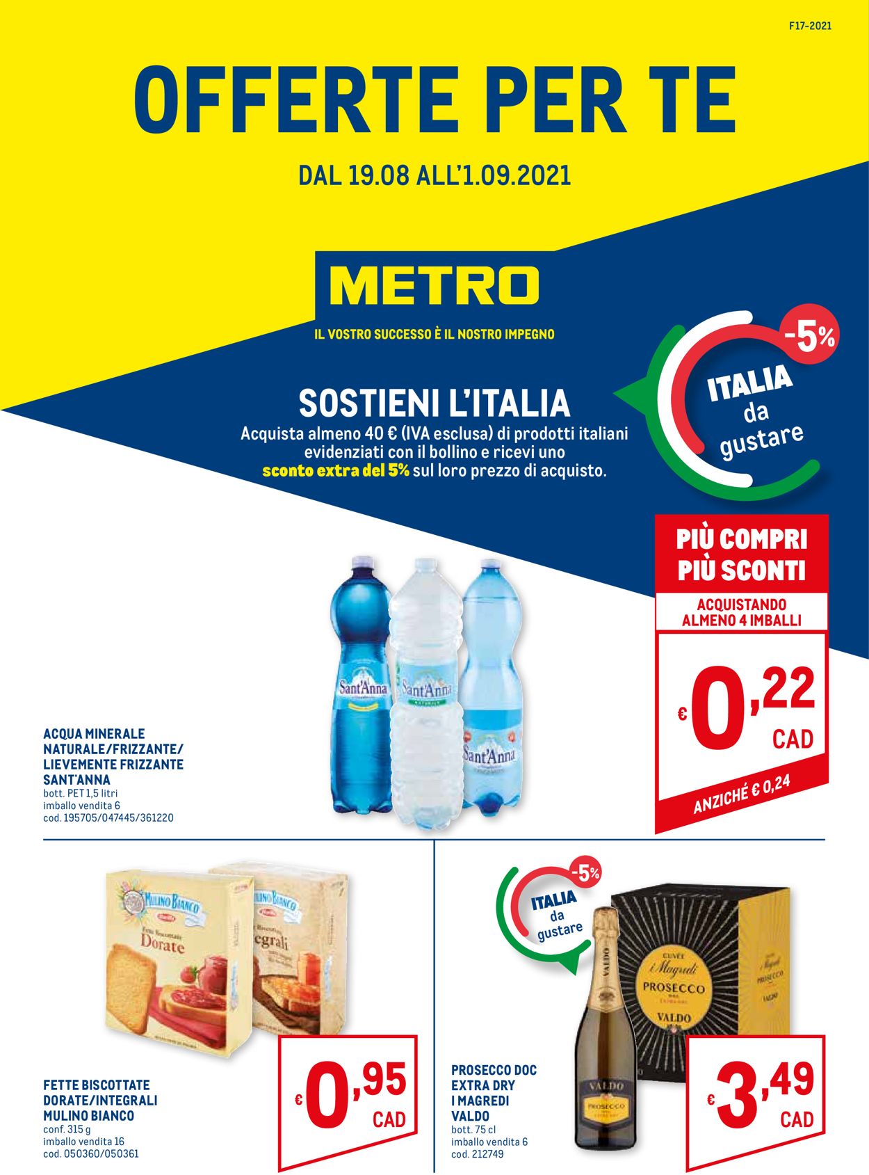 Volantino Metro - Offerte 19/08-01/09/2021