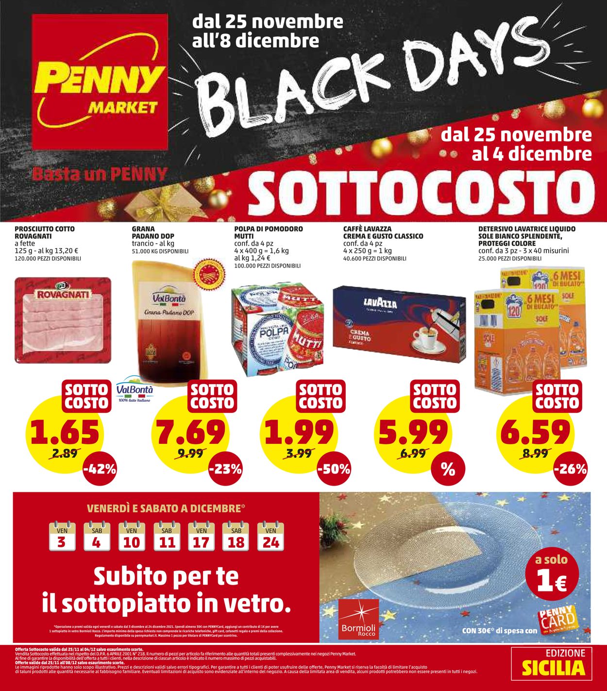 Volantino Penny Market - BLACK DAYS 2021 - Offerte 25/11-08/12/2021