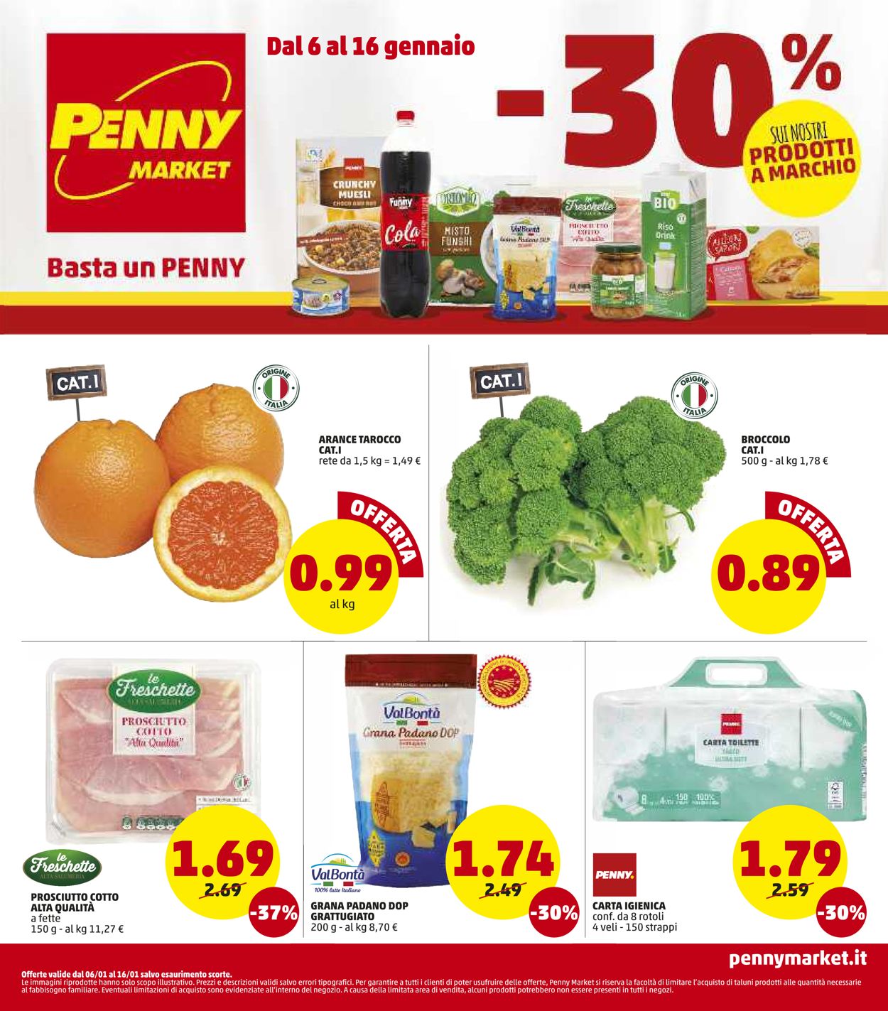 Volantino Penny Market - Offerte 06/01-16/01/2022