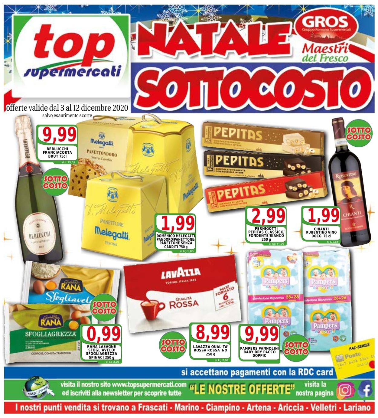 Volantino Top Supermercati - Natale 2020 - Offerte 03/12-12/12/2020
