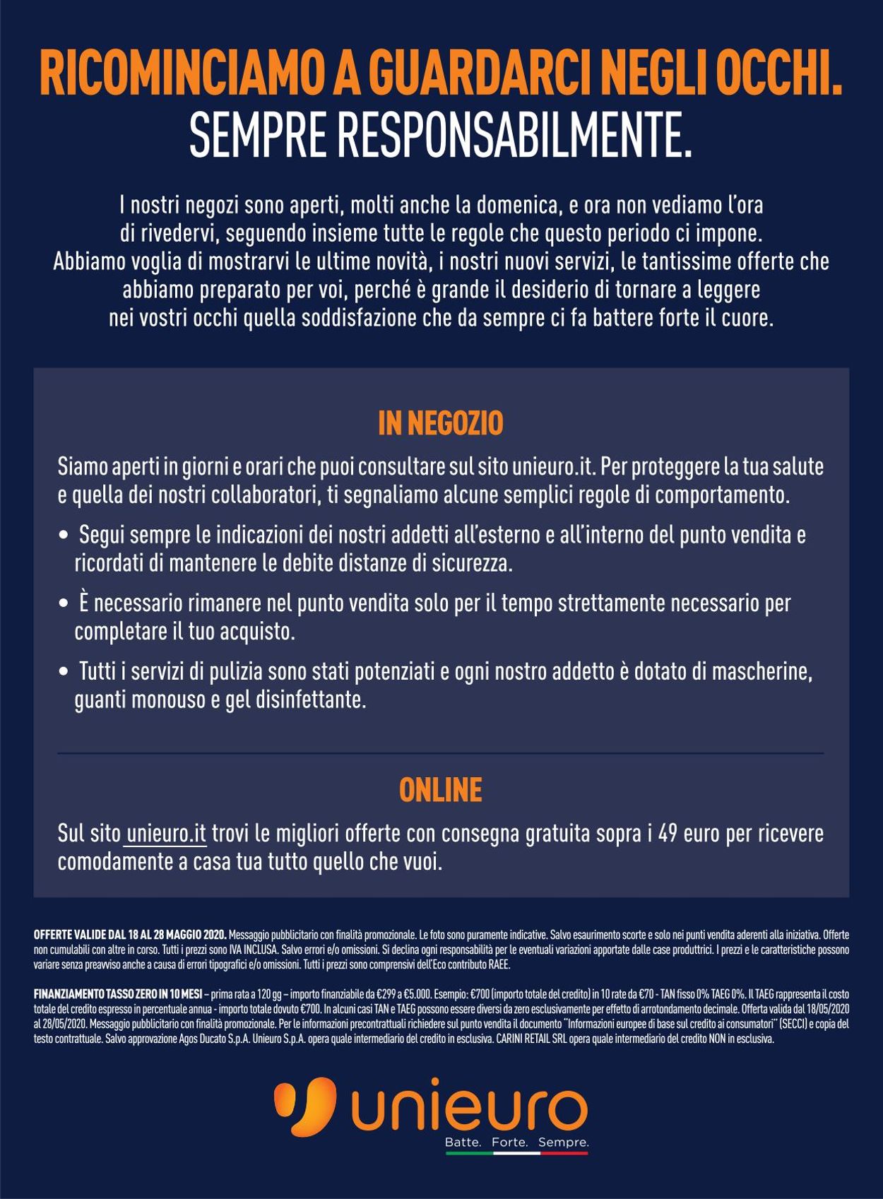 Volantino Unieuro - Offerte 18/05-28/05/2020 (Pagina 40)