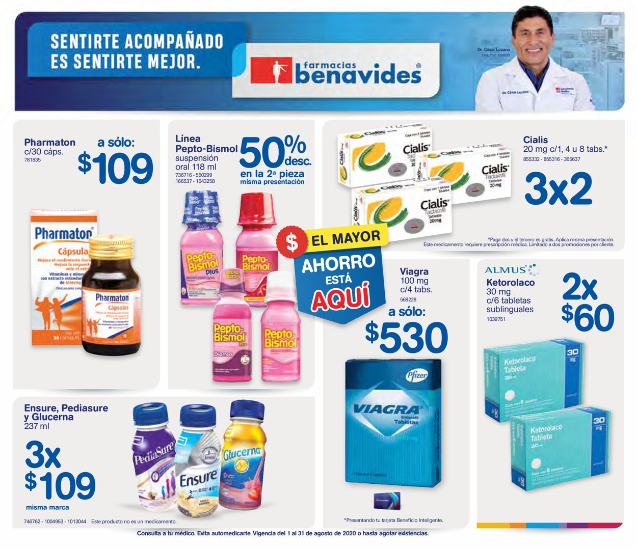 Farmacias Benavides Folleto - 01.08-31.08.2020