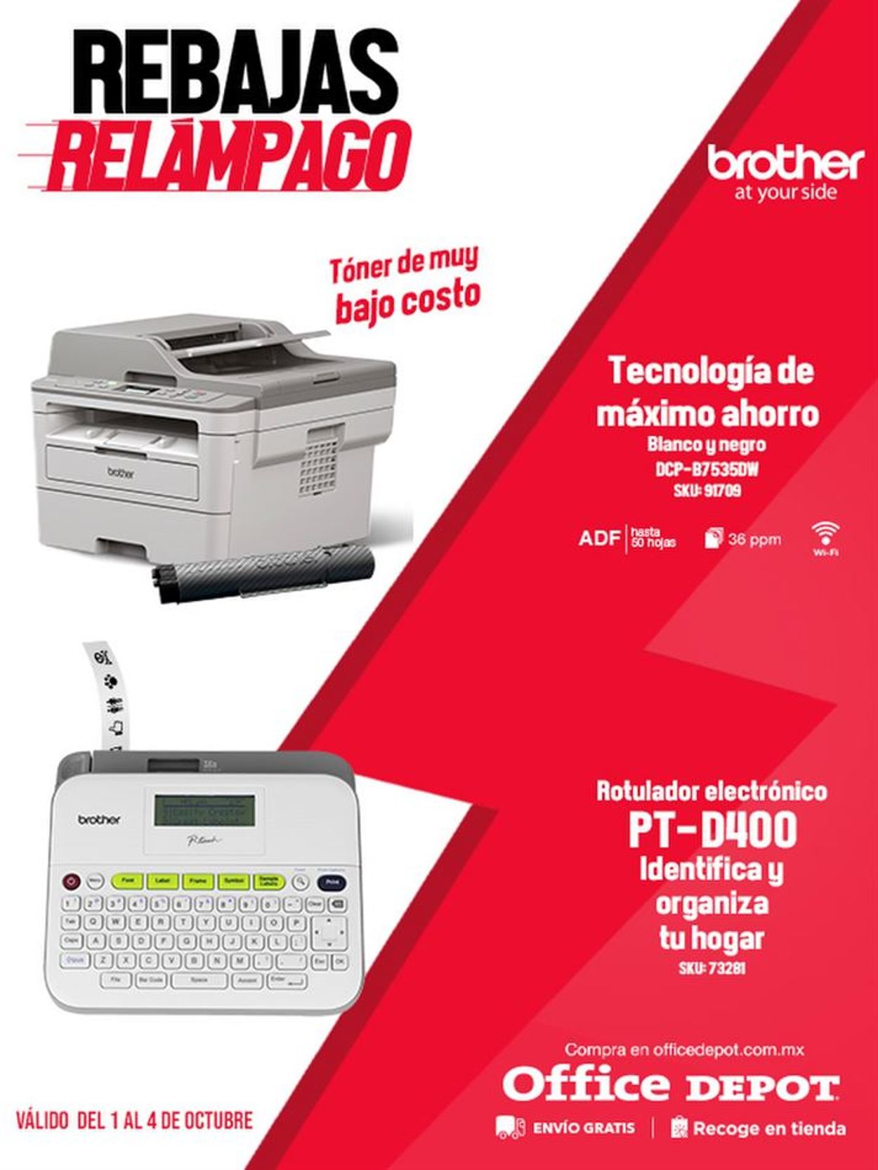 Office Depot Folleto - 01.10-04.10.2020