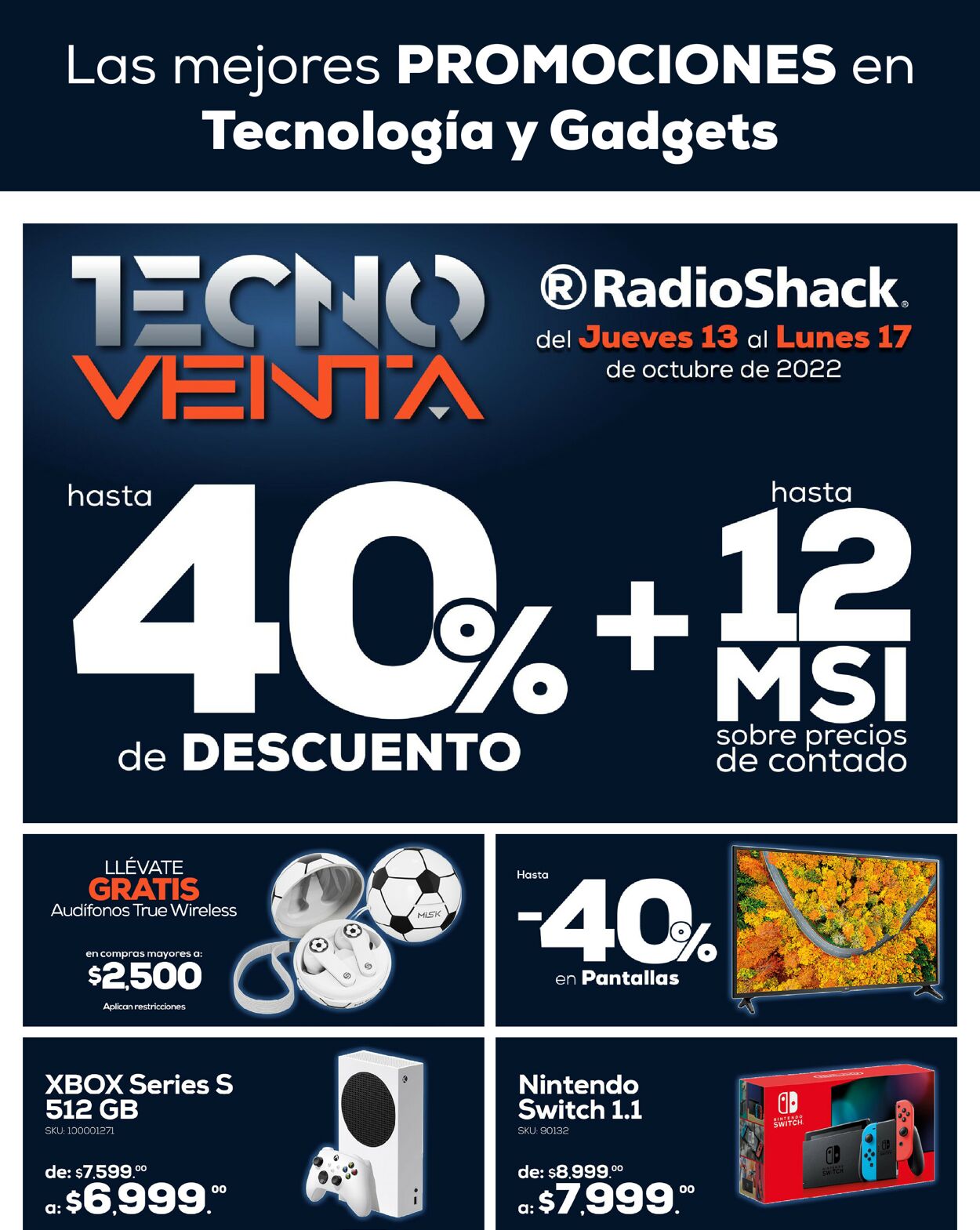 Radio Shack Folleto - 13.10-17.10.2022