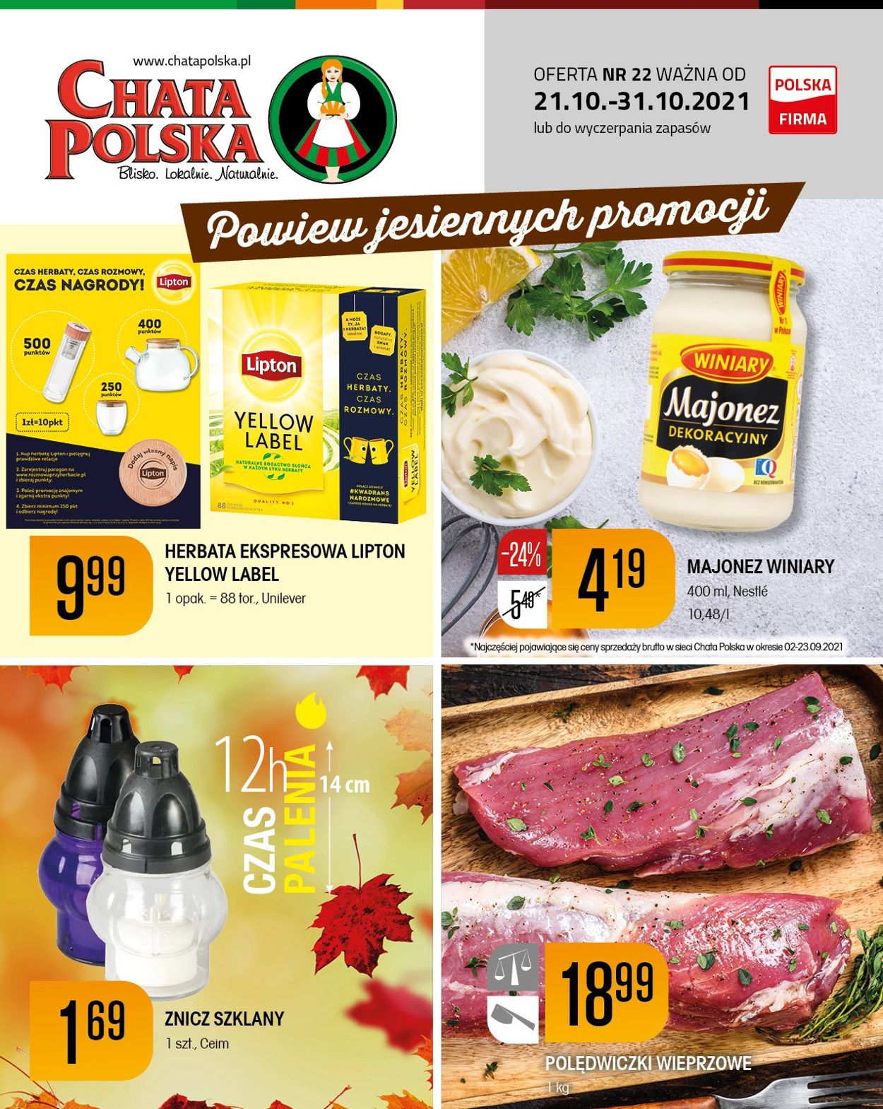 Gazetka promocyjna Chata Polska - 21.10-31.10.2021