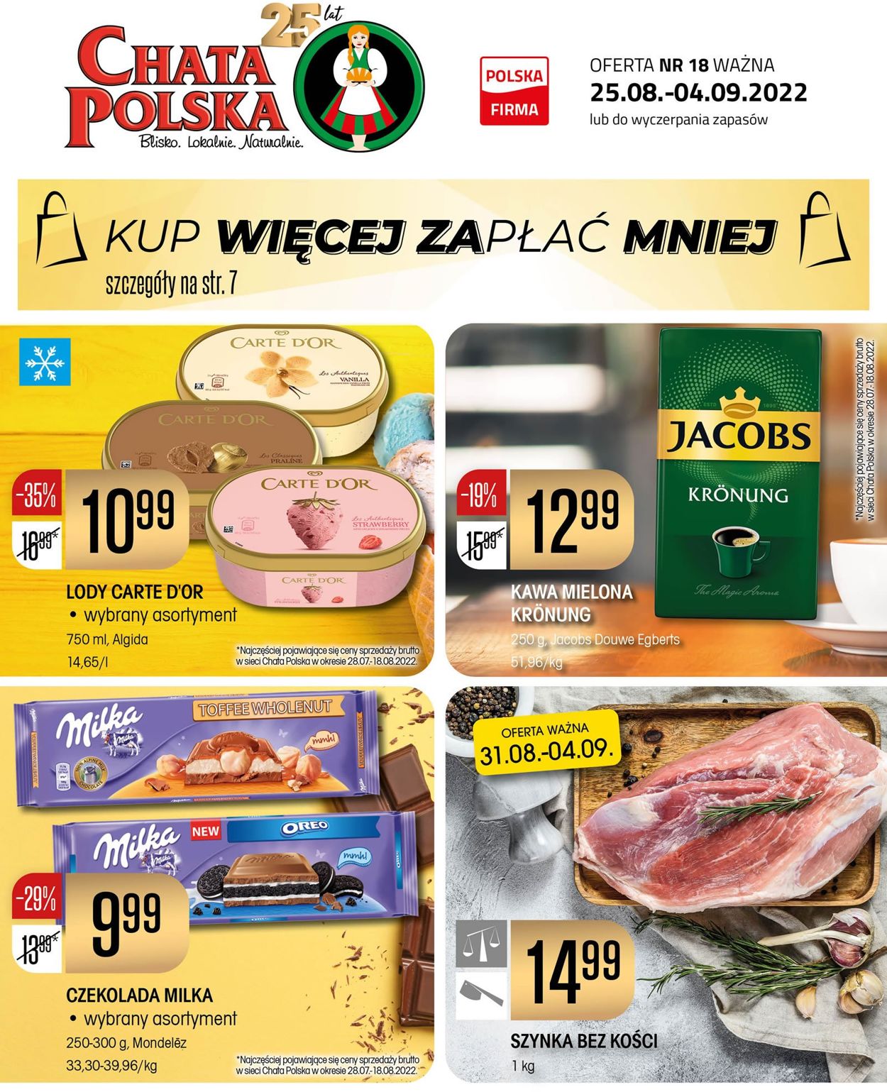 Gazetka promocyjna Chata Polska - 25.08-04.09.2022