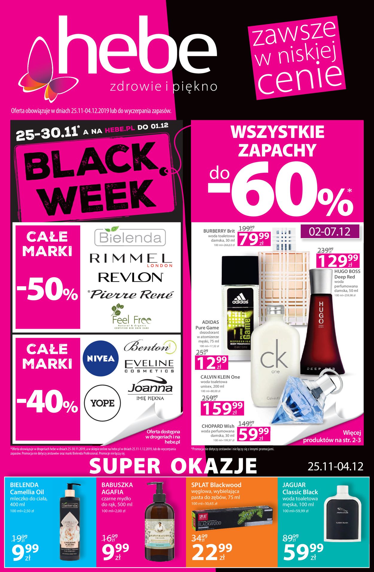 Gazetka promocyjna Hebe - Black Week - 25.11-04.12.2019