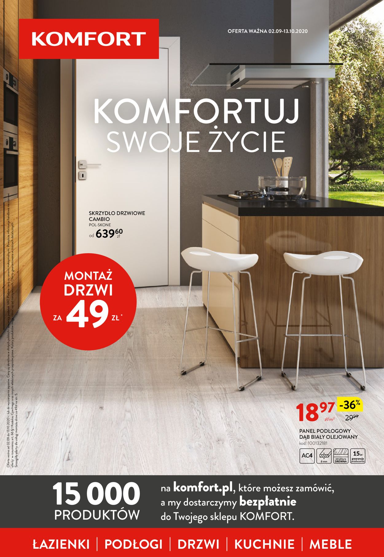Gazetka promocyjna Komfort - 02.09-13.10.2020