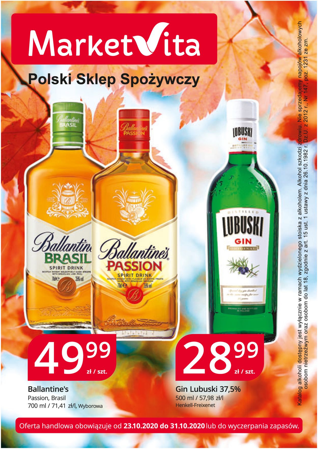 Gazetka promocyjna MarketVita - 23.10-31.10.2020