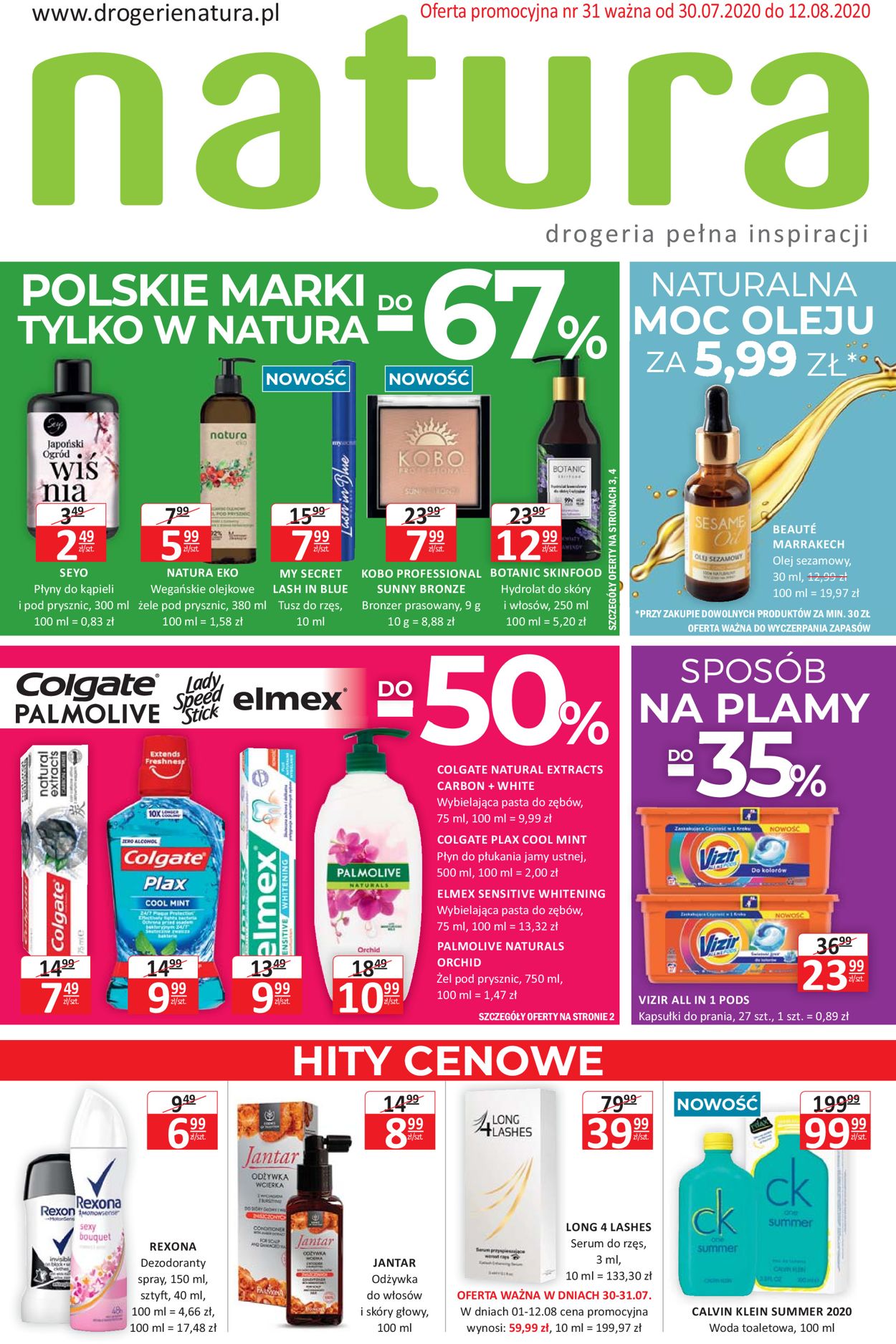 Gazetka promocyjna Natura - 30.07-12.08.2020