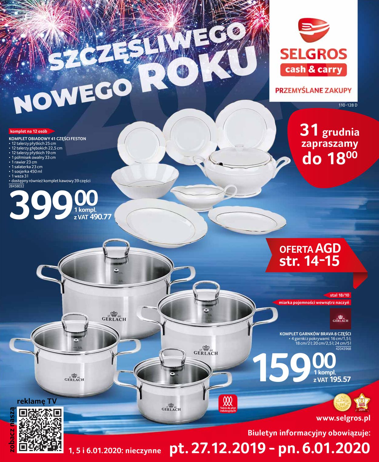 Gazetka promocyjna Selgros - Gazetka Noworoczna 2019 - 27.12-06.01.2020