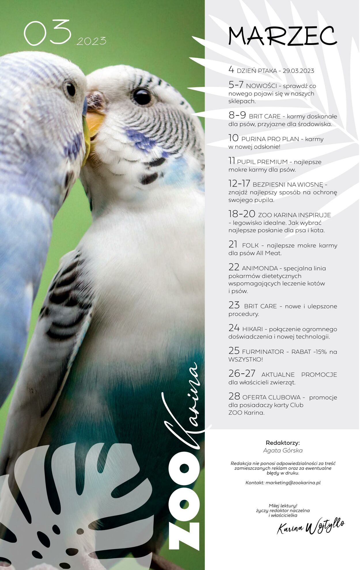 Gazetka promocyjna ZOO Karina - 01.03-31.03.2023 (Strona 3)