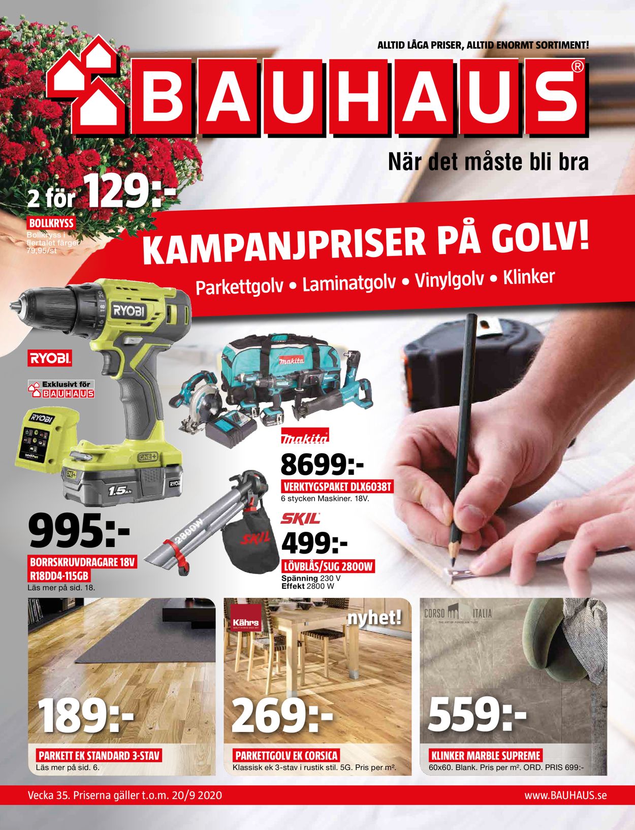 Bauhaus - Reklamblad - 24/08-20/09-2020