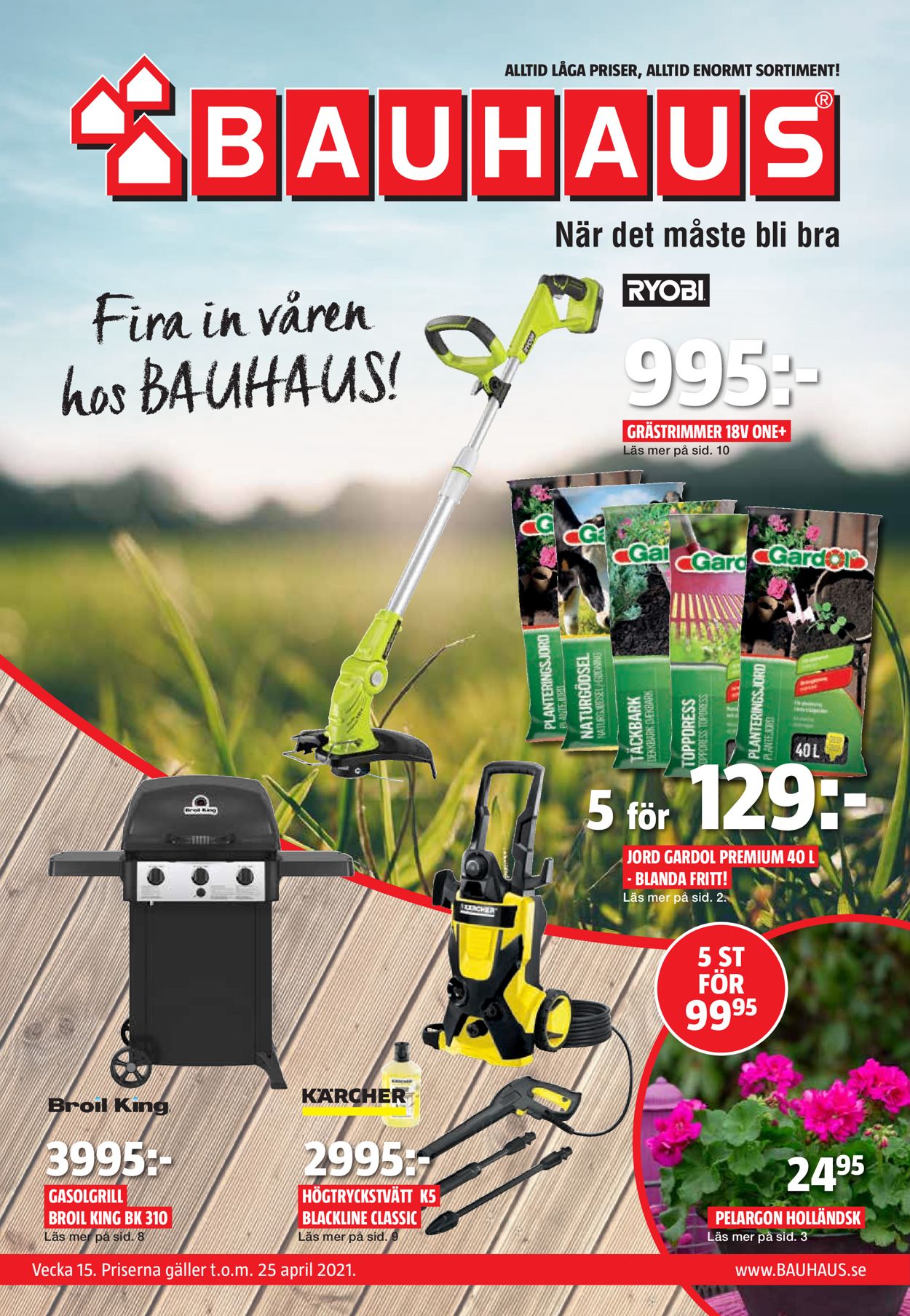 Bauhaus - Reklamblad - 15/04-25/04-2021