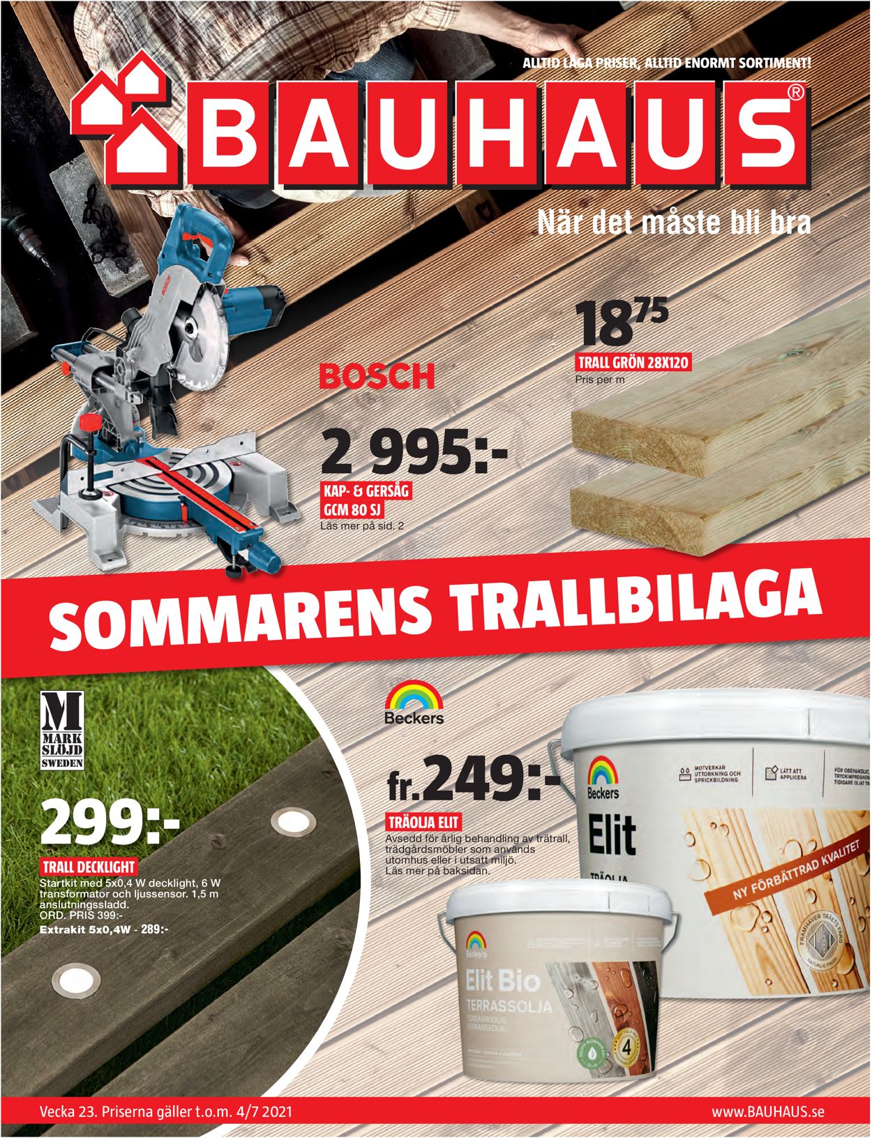 Bauhaus - Reklamblad - 07/06-04/07-2021