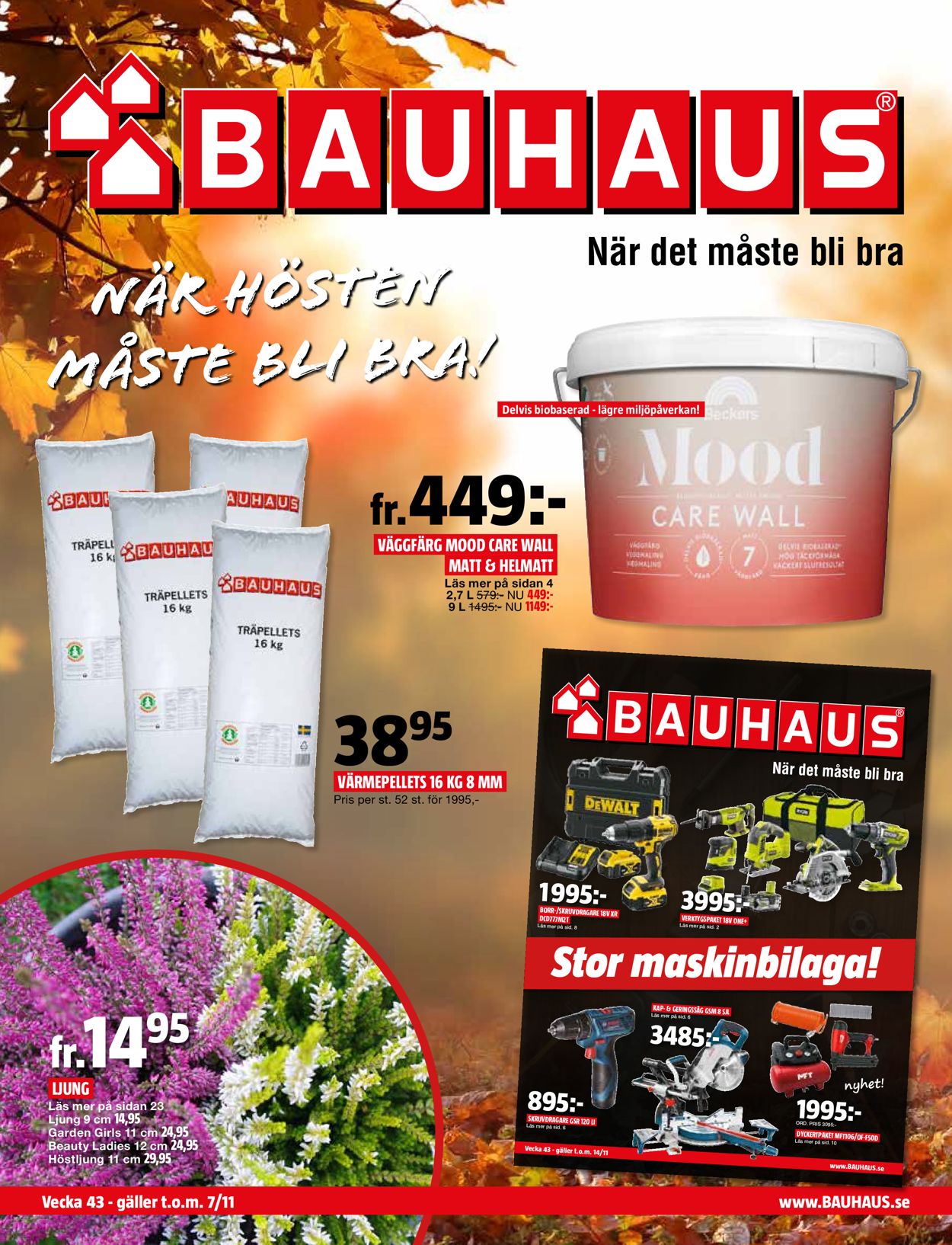 Bauhaus - Reklamblad - 25/10-07/11-2021